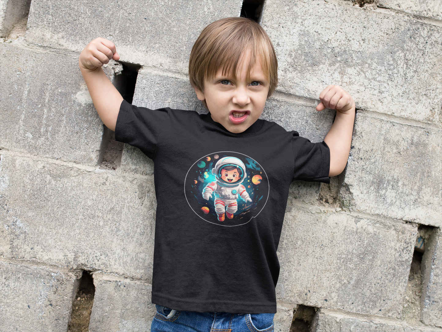 DTF Space Astronaut, Kids T-shirt, Space Tee, Direct To Film, Kids Tee, T-shirt, Adventure - River Front Creations Store