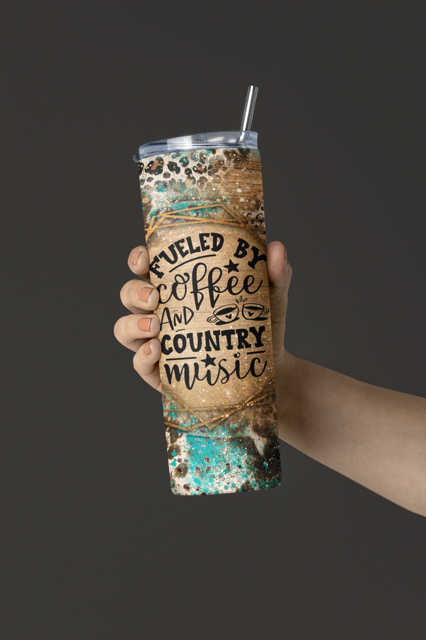 Fueled By Coffee and Country Music Stainless Steel Tumbler - River Front Creations Store