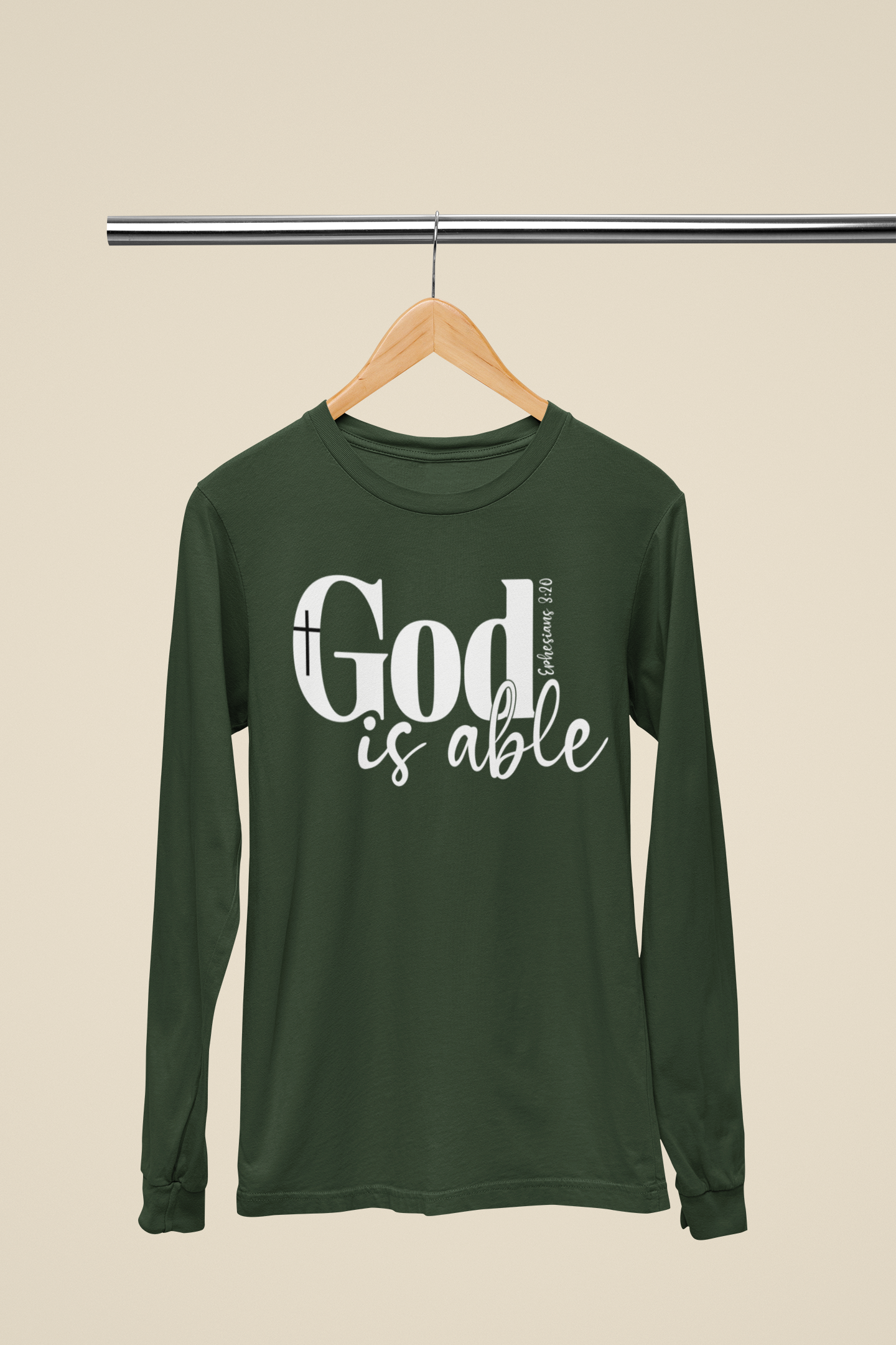God Is Able Ephesians 3:20 - Unisex Cotton Shirt - River Front Creations Store