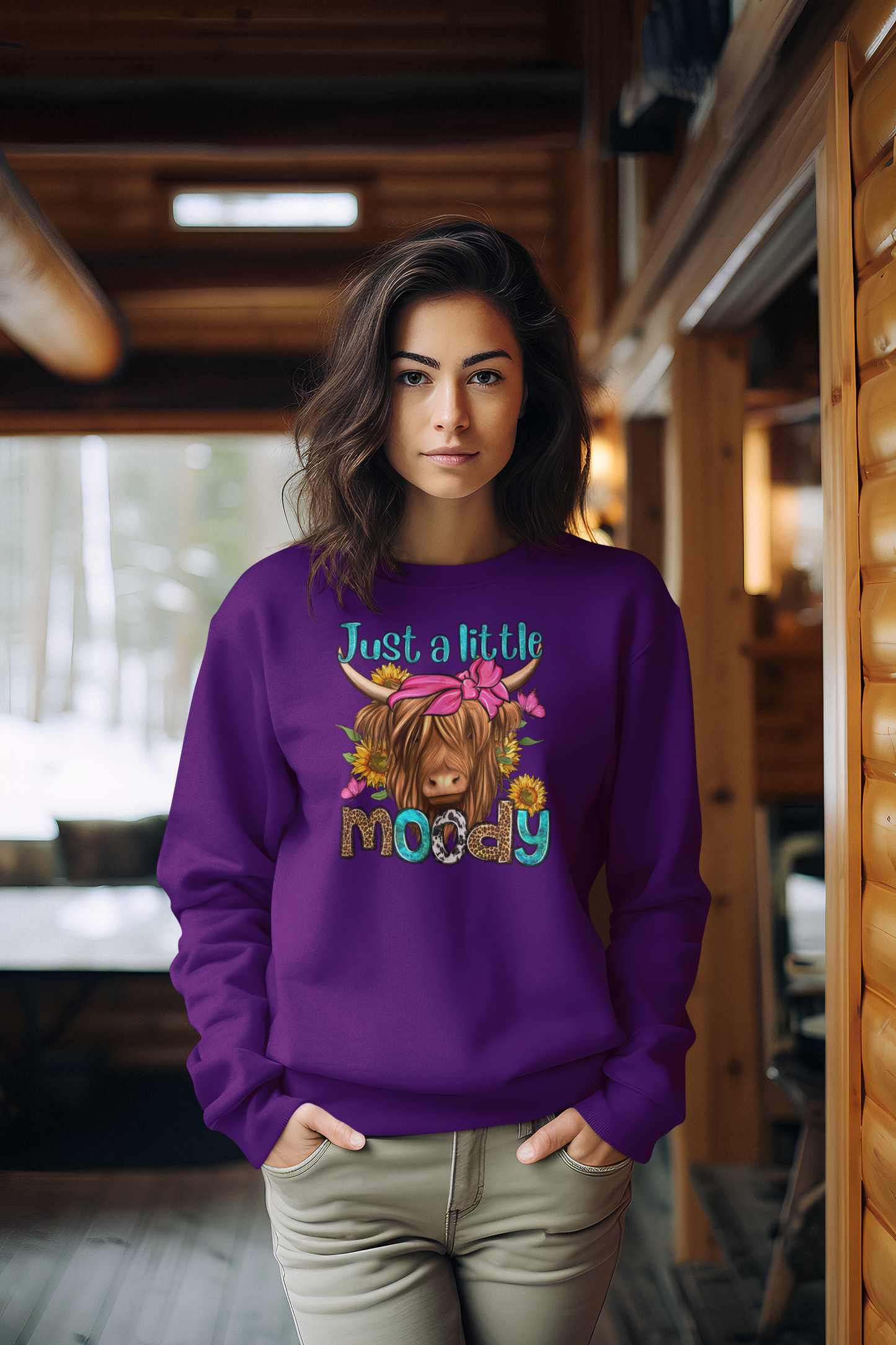 Just A Little Moody Unisex Heavy Blend™ Crewneck Sweatshirt - River Front Creations Store