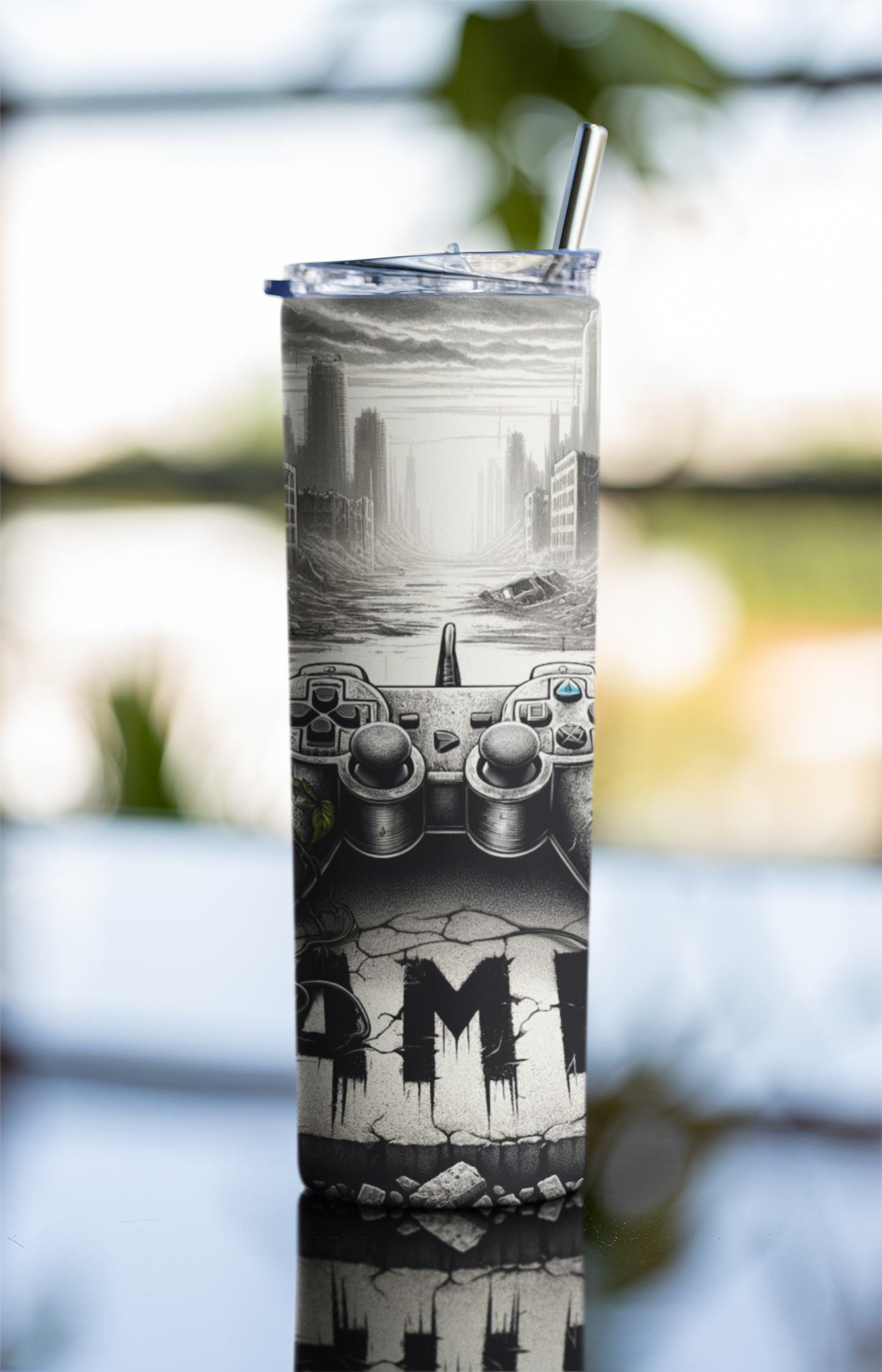Personalized Gamer Tumbler, Sublimation Gamer Skinny Tumbler,