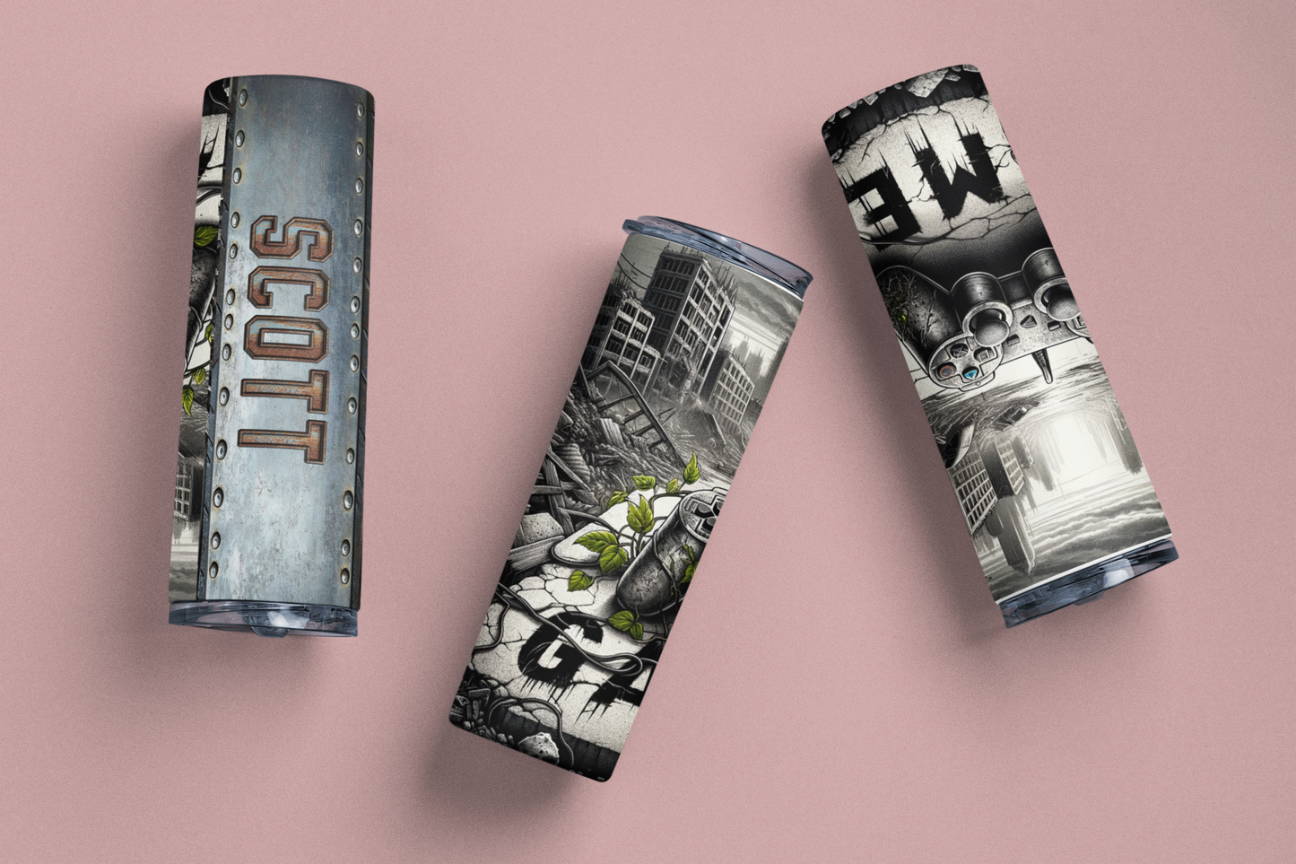 Personalized Gamer Tumbler, Sublimation Gamer Skinny Tumbler,
