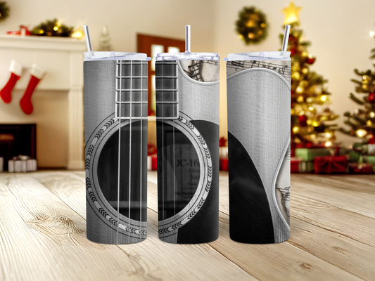 Acoustic Guitar Stainless Steel Tumbler - River Front Creations Store