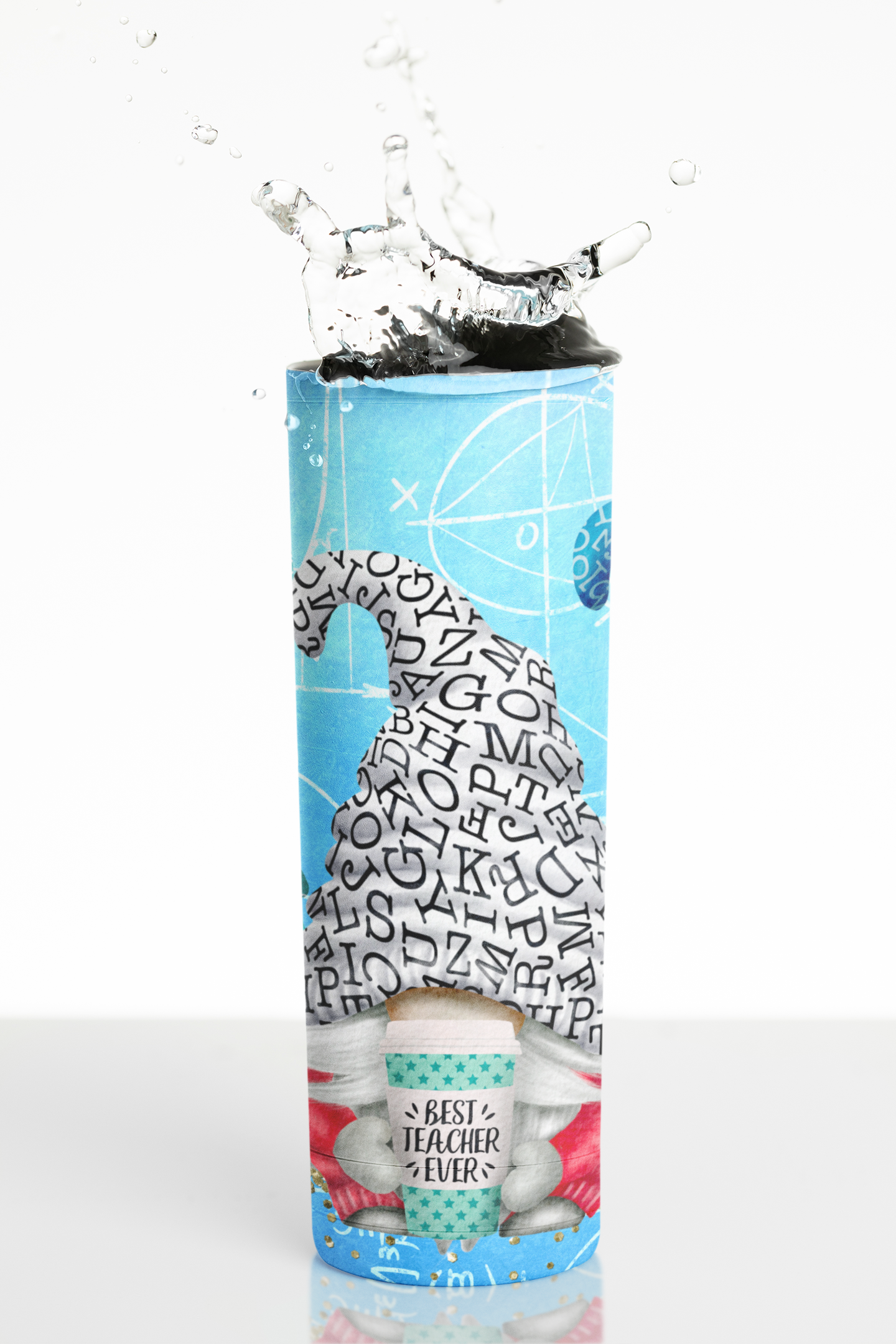 Best Teacher Ever Gnome Tumbler, 304 Stainless Steel, Dual-walled - River Front Creations Store