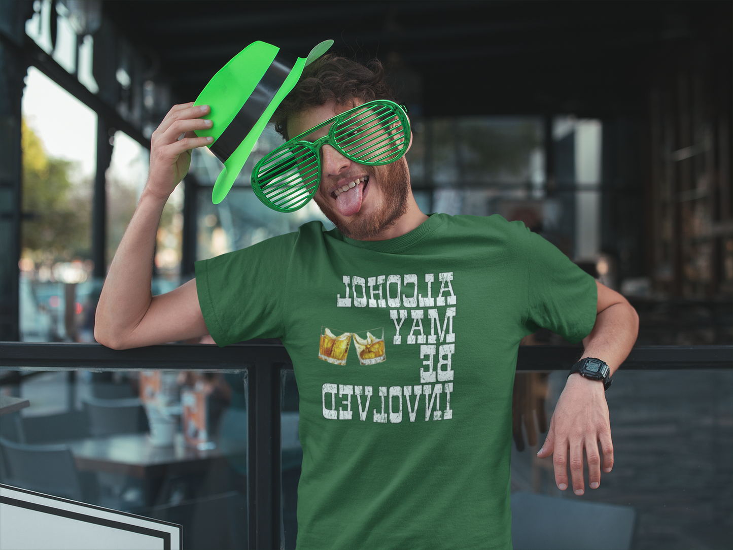 DTF, Alcohol May Be Involved, White Letter Version, Custom DTF, Direct To Film, Graphic Design, Iron-on Transfer, Irish, St. Patrick's Day - River Front Creations Store