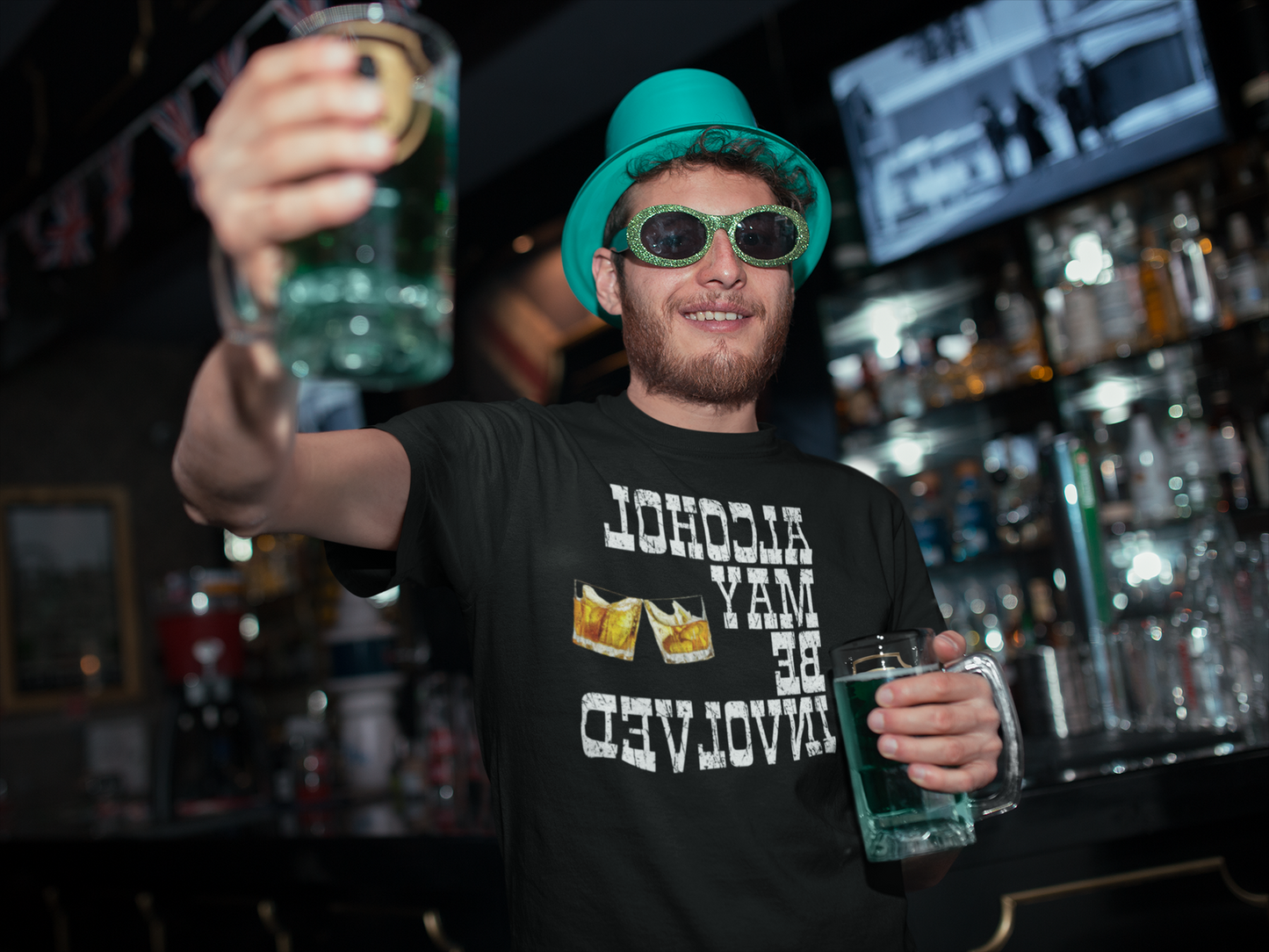 DTF, Alcohol May Be Involved, White Letter Version, Custom DTF, Direct To Film, Graphic Design, Iron-on Transfer, Irish, St. Patrick's Day - River Front Creations Store