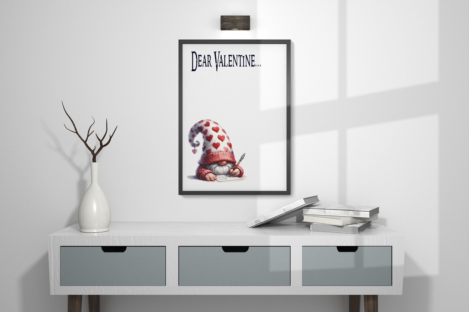 DTF Dear Valentine Gnome, Valentine Gnome, Love Letter, Valentine Heart, Valentine, Red Hearts, Colorful DTF, Custom DTF, Direct To Film, Gift, Love - River Front Creations Store