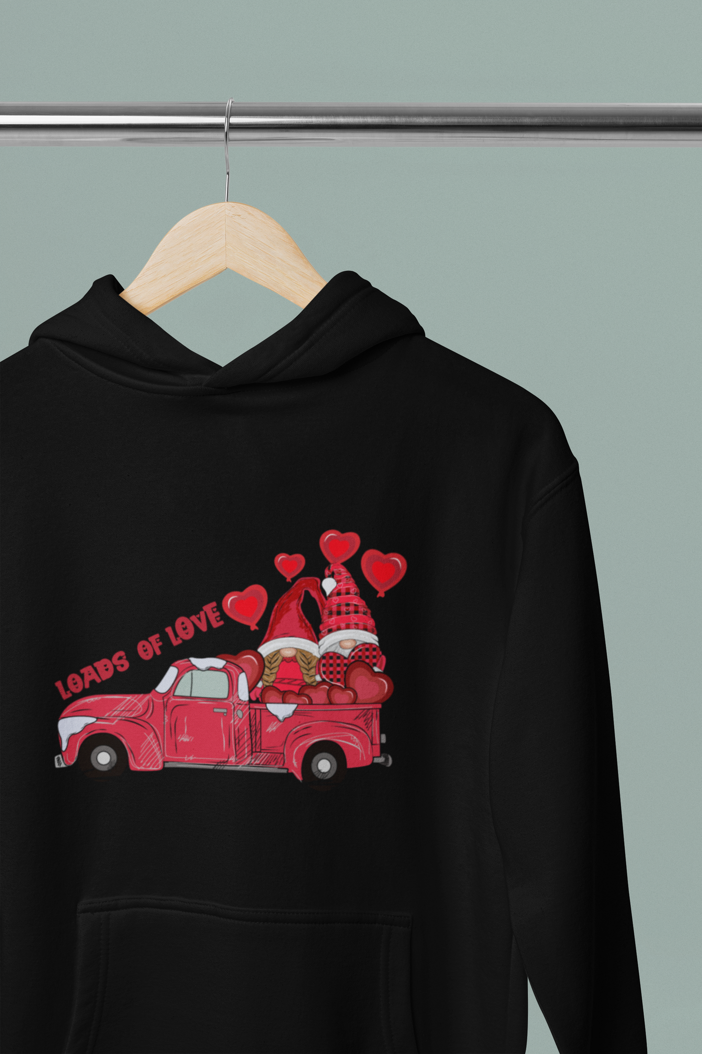 DTF Gnome Loads of Love, Valentine, Gnome Valentine, Custom DTF, Direct To Film Transfer, Valentines, Cute Gnome Valentine, Gift, Couples T-shirt - River Front Creations Store