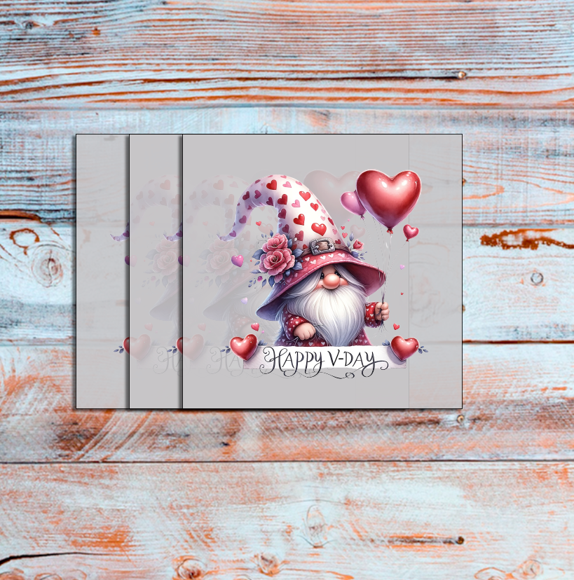 DTF, Happy Valentines Day, Gnome, Valentine Gnome, Valentine Heart, Valentine, Red Hearts, Colorful DTF, Custom DTF, Direct To Film, Gift, Love - River Front Creations Store