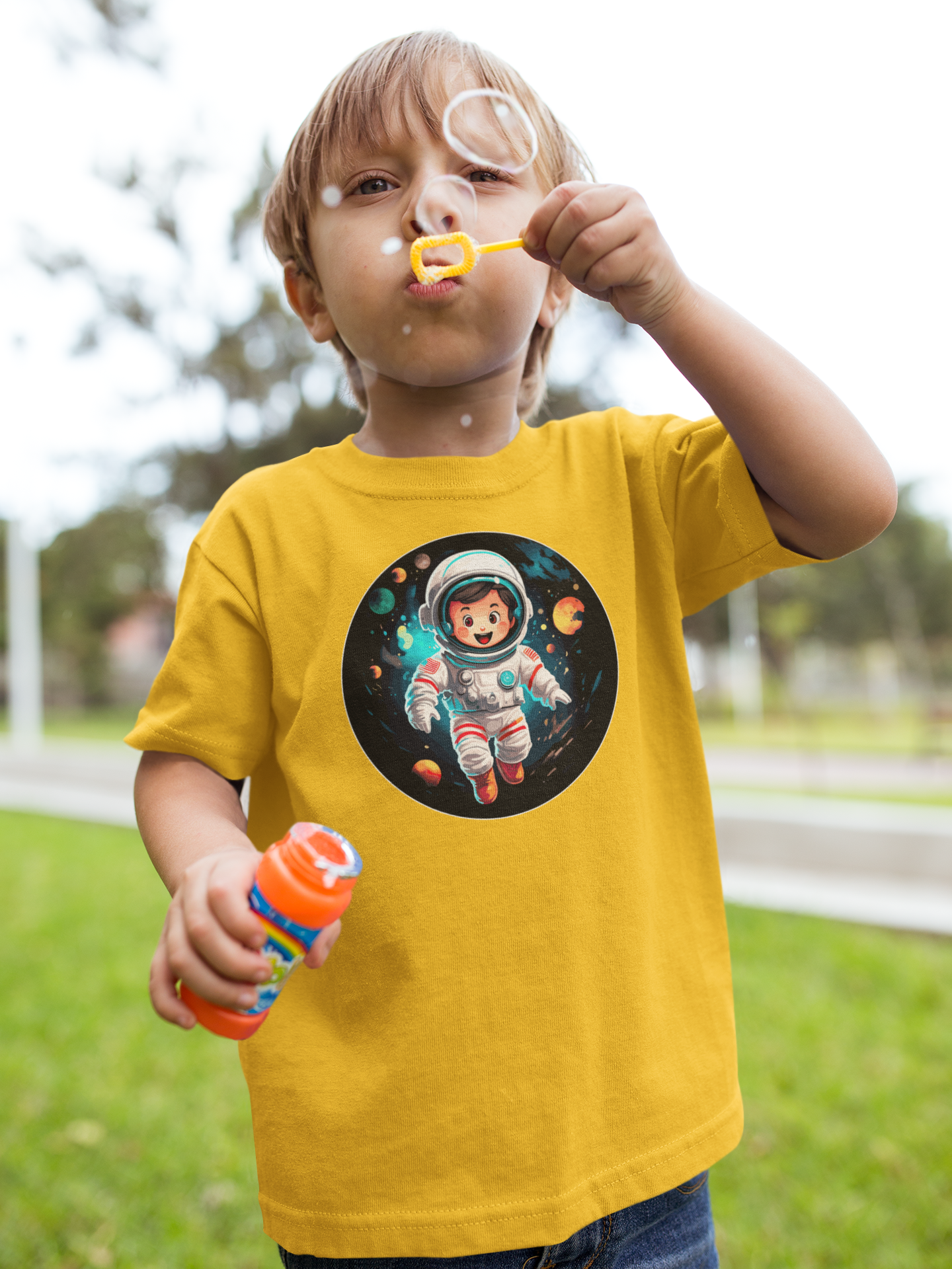 DTF Space Astronaut, Kids T-shirt, Space Tee, Direct To Film, Kids Tee, T-shirt, Adventure - River Front Creations Store