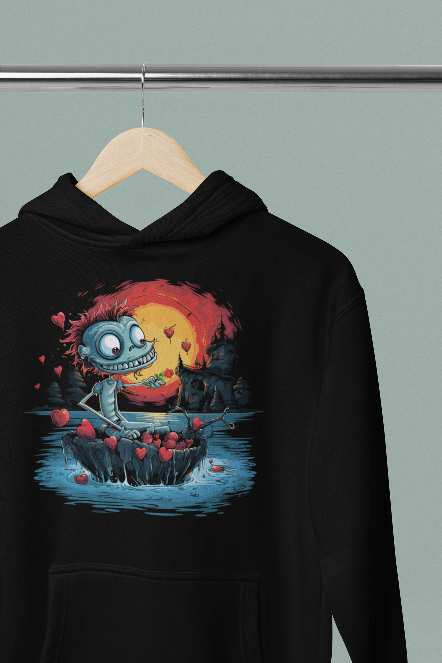 DTF Valentine Zombie Monster, River of Love, Custom DTF, Direct To Film Transfer, Funny T-shirt, Valentines, Valentine, Gift, - River Front Creations Store