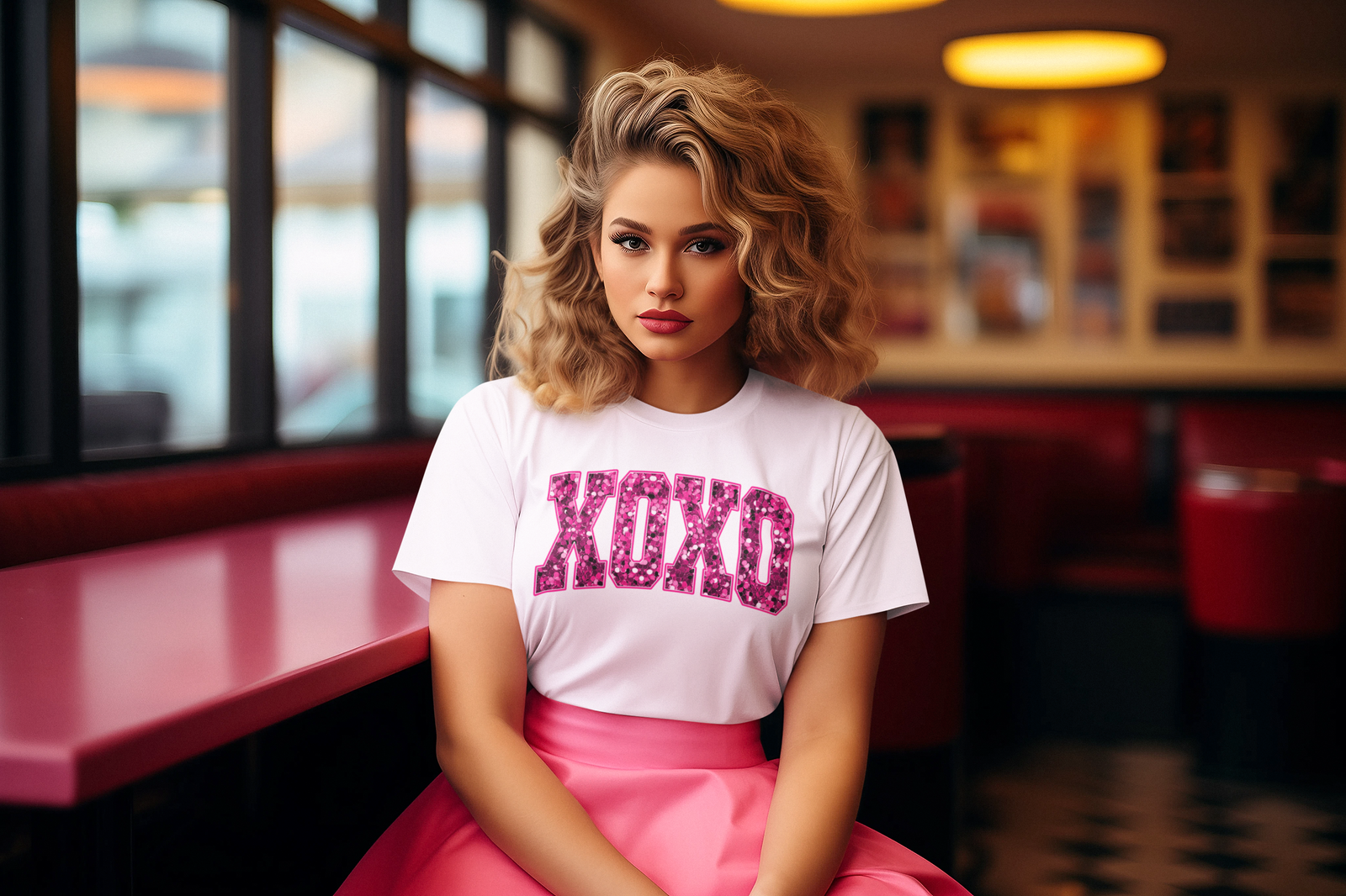 DTF XOXO, Custom DTF, Direct To Film Transfer, X's and O's, , Valentines, Valentine, Gift, Couples T-shirt - River Front Creations Store
