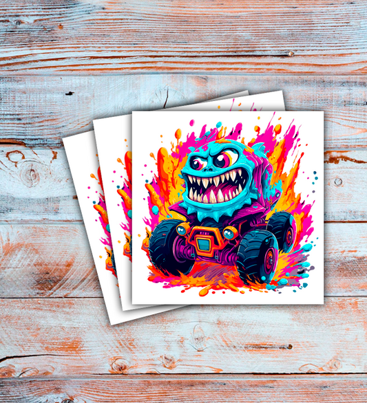 DTF Zombie Monster 3, Custom DTF, Zombie head, Direct To Film, Cartoon Zombie, Undead, Graphic Design, Monster Tee - River Front Creations Store