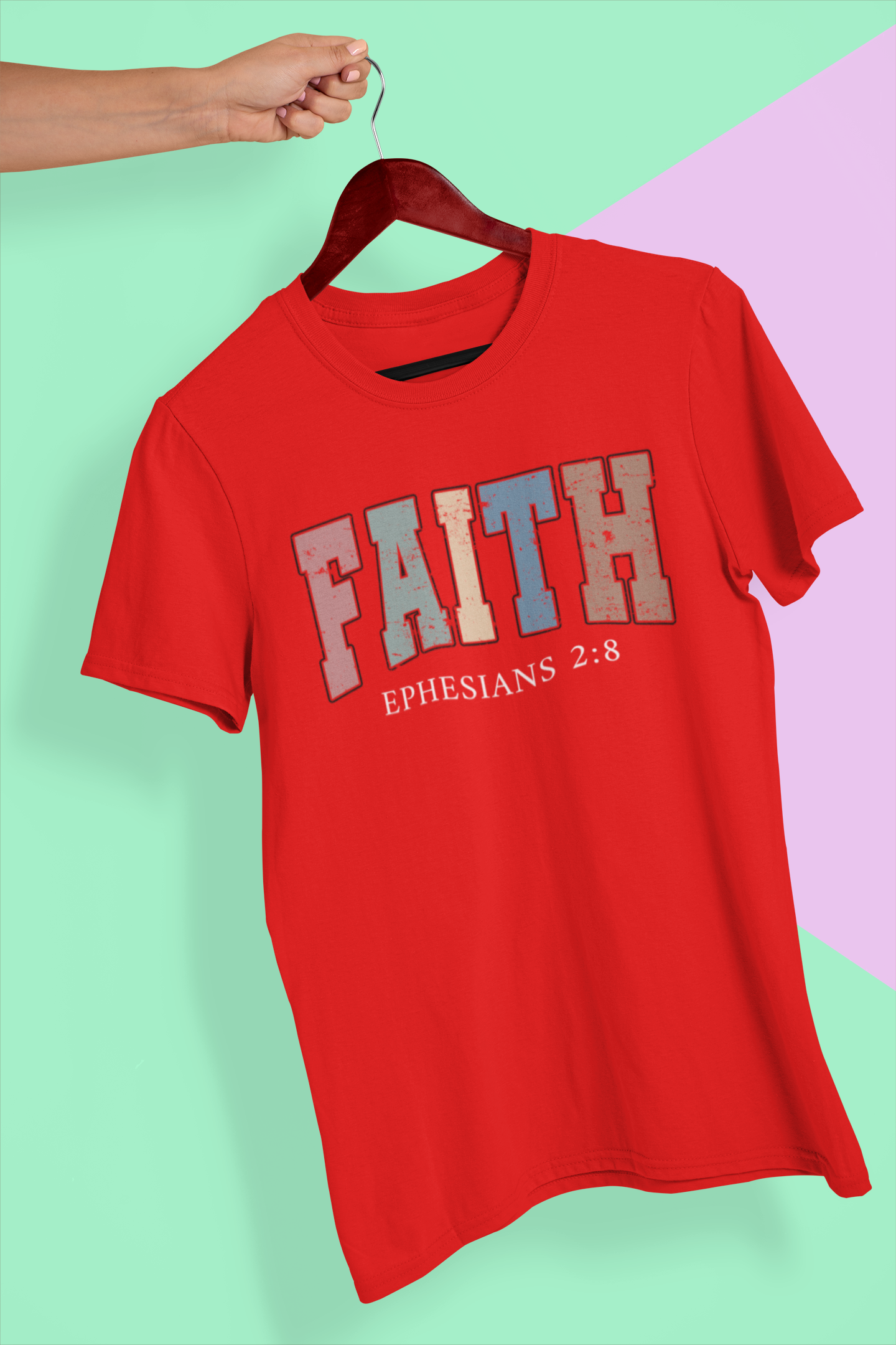 Faith - Ephesians 2:8 Unisex Heavy Cotton Tee - River Front Creations Store