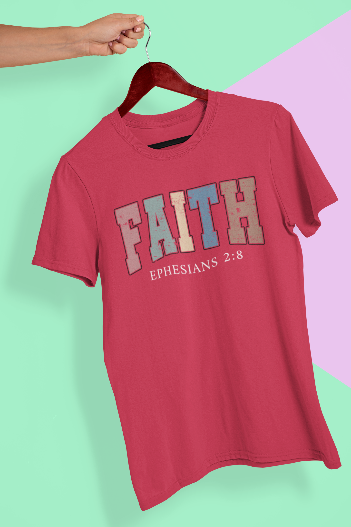 Faith - Ephesians 2:8 Unisex Heavy Cotton Tee - River Front Creations Store