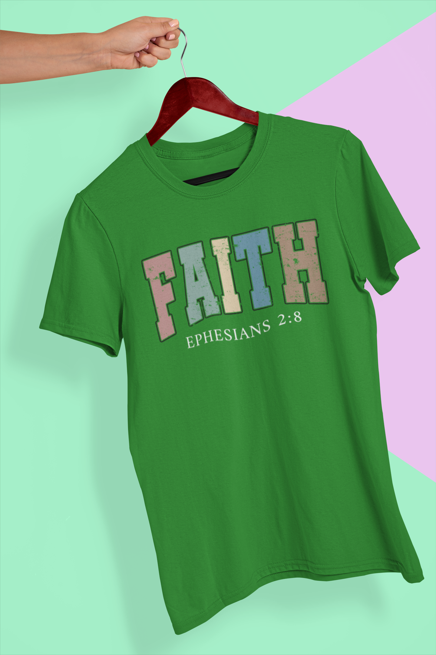Faith - Ephesians 2:8 Unisex Heavy Cotton Tee - River Front Creations Store