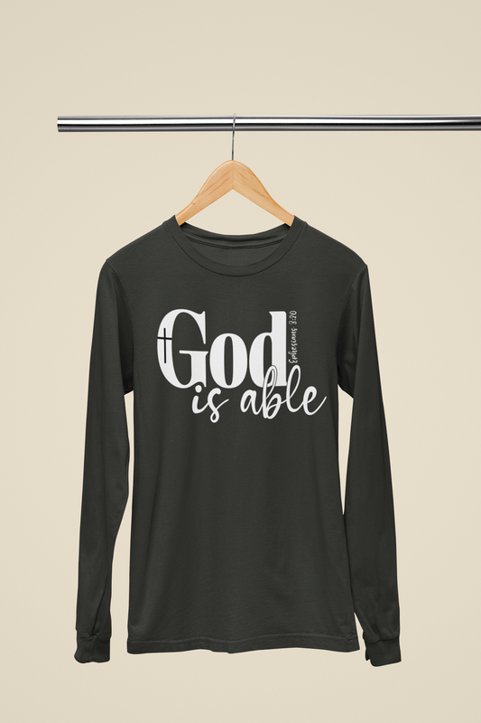 God Is Able Ephesians 3:20 - Unisex Cotton Shirt - River Front Creations Store