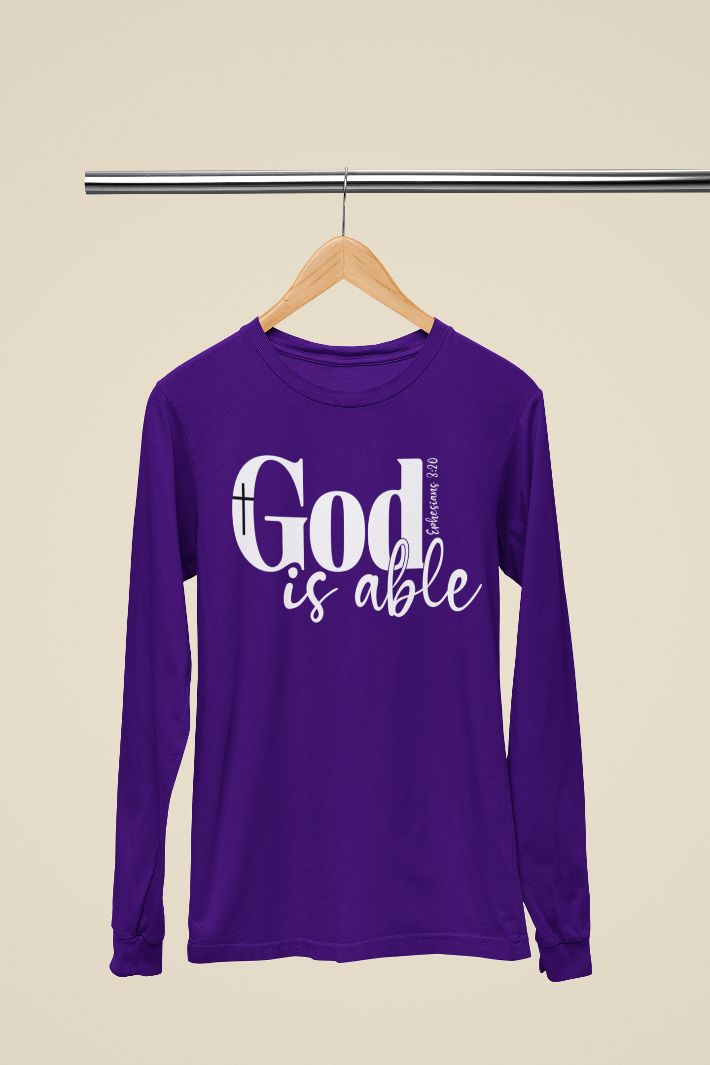 God Is Able Ephesians 3:20 - Unisex Cotton Shirt - River Front Creations Store
