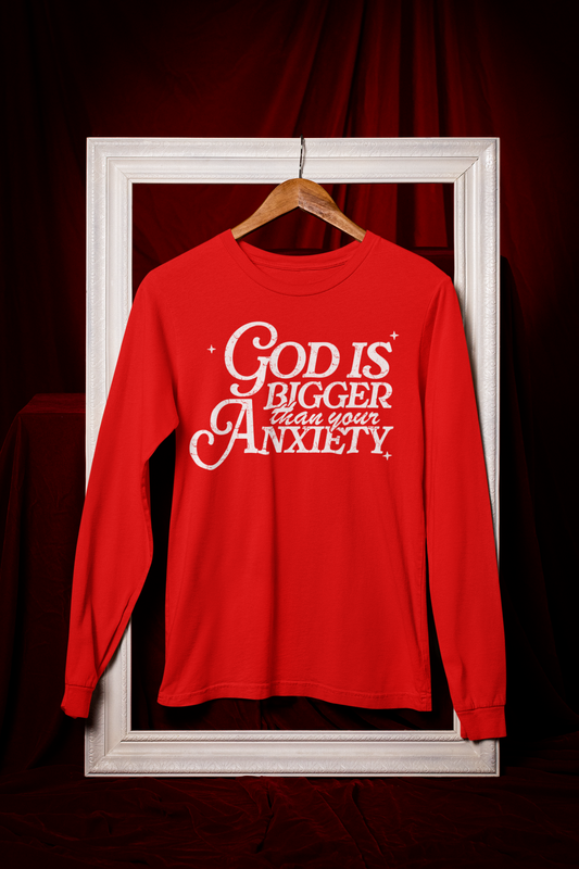 God Is Bigger Than Your Anxiety - Unisex Cotton Shirt - River Front Creations Store