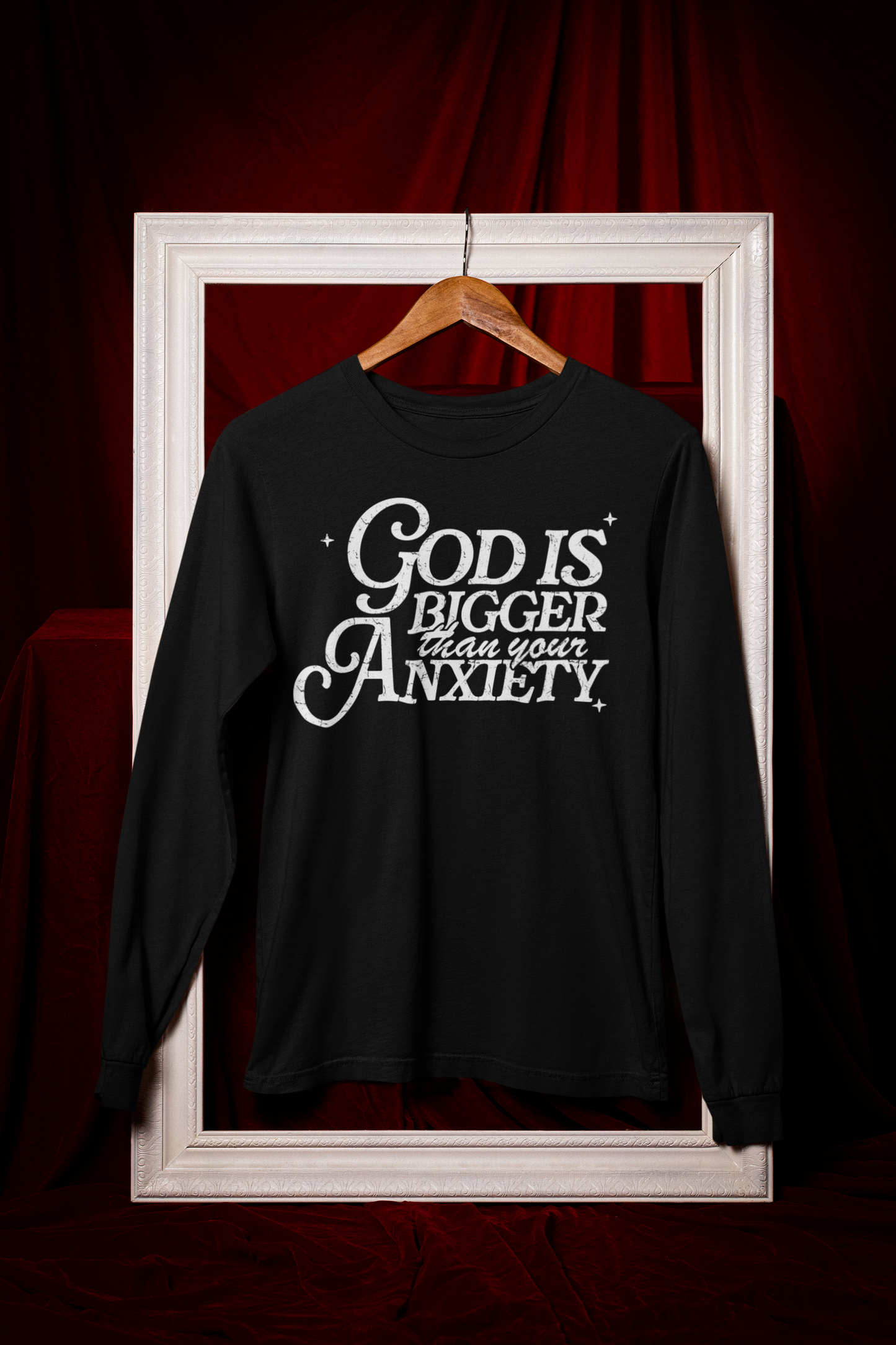 God Is Bigger Than Your Anxiety - Unisex Cotton Shirt - River Front Creations Store
