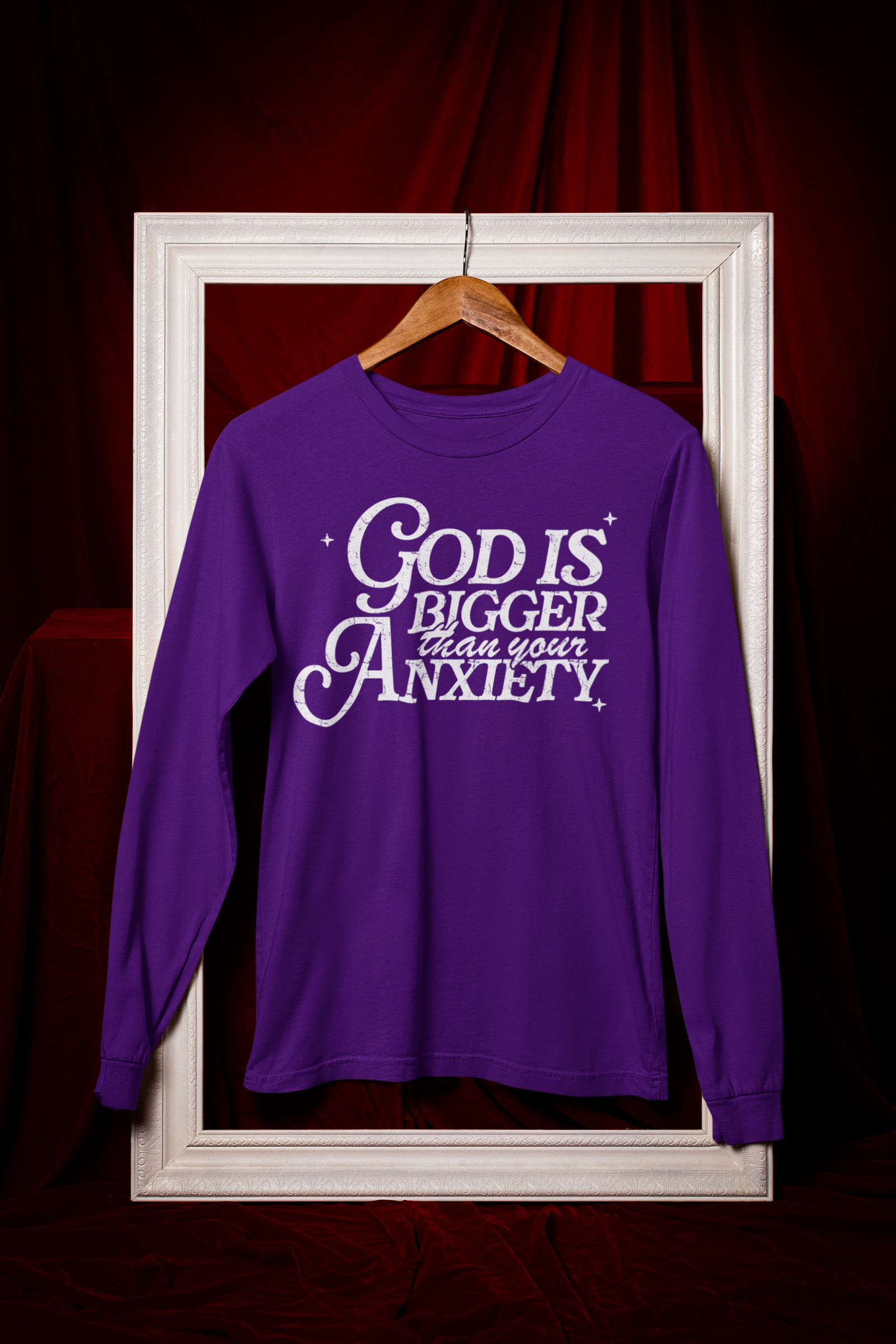 God Is Bigger Than Your Anxiety - Unisex Cotton Shirt - River Front Creations Store