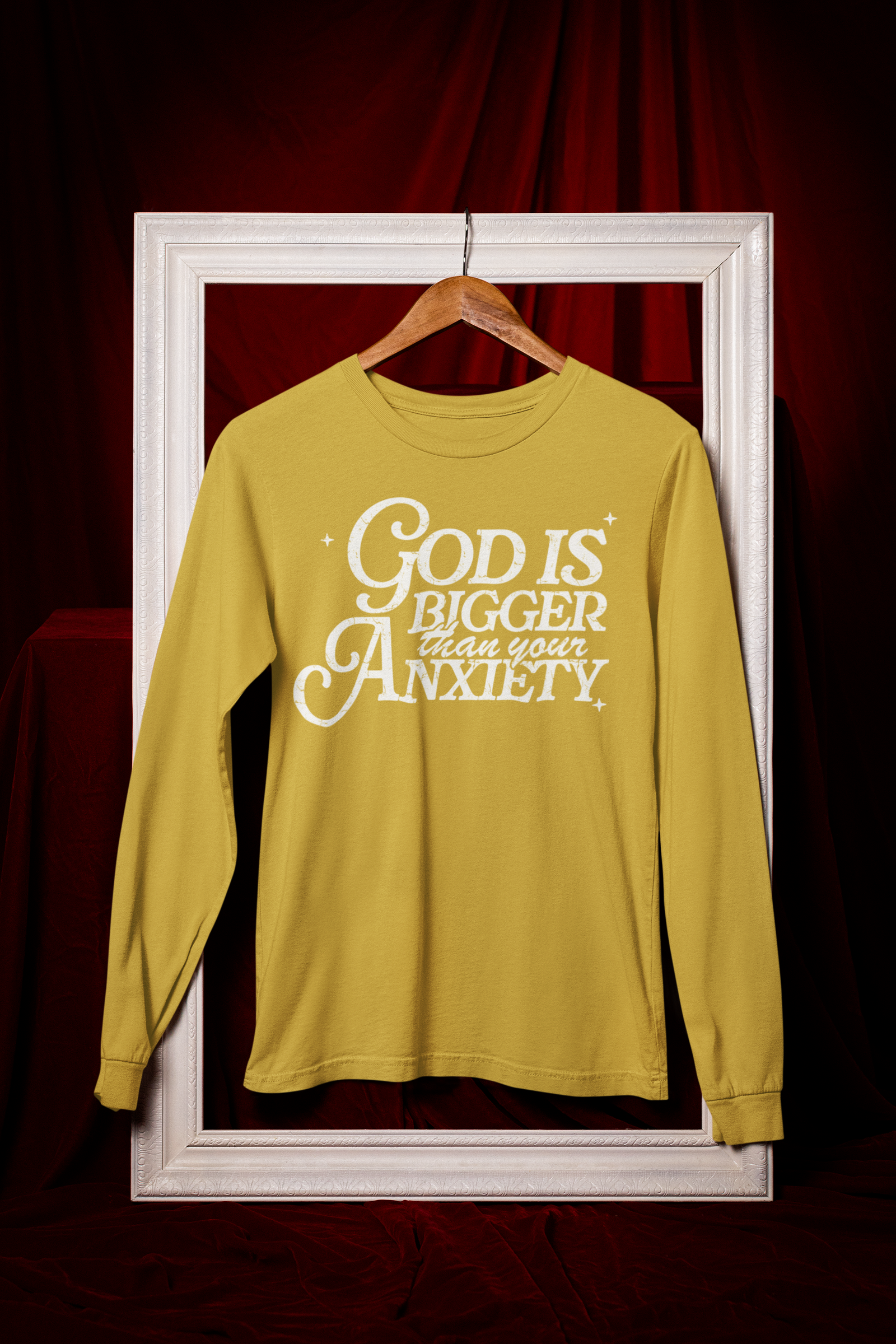 God Is Bigger Than Your Anxiety - Unisex Cotton Shirt - River Front Creations Store