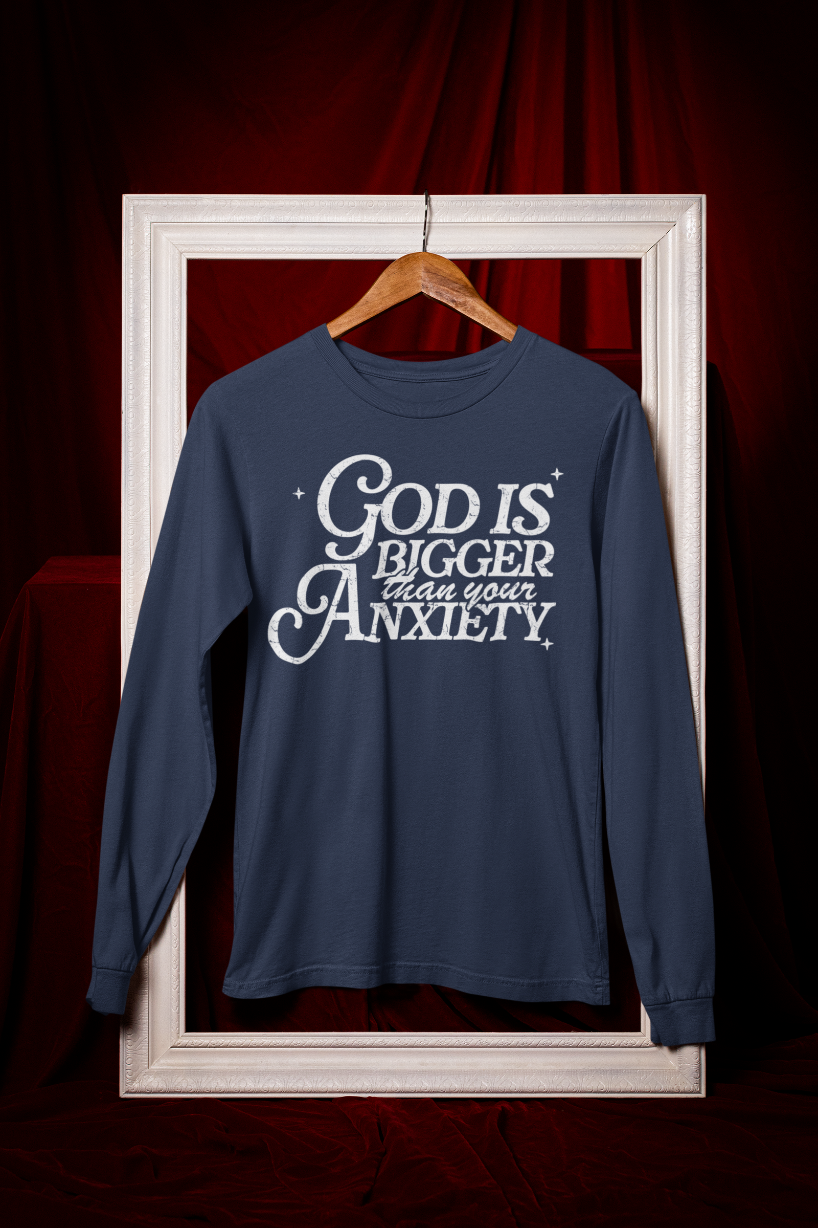 God Is Bigger Than Your Anxiety - Unisex Cotton Shirt - River Front Creations Store