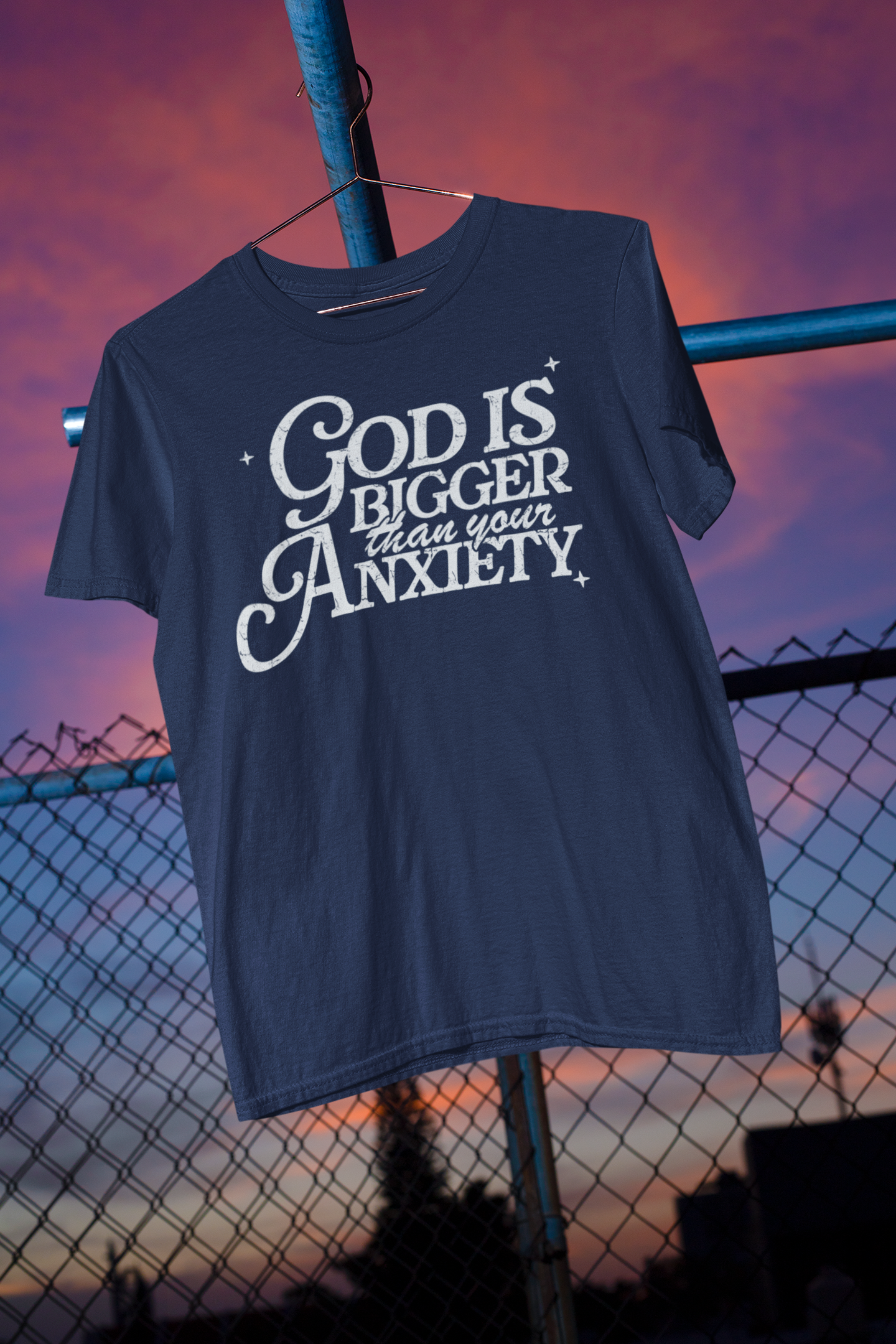 God Is Bigger Than Your Anxiety - Unisex Heavy Cotton Tee - River Front Creations Store