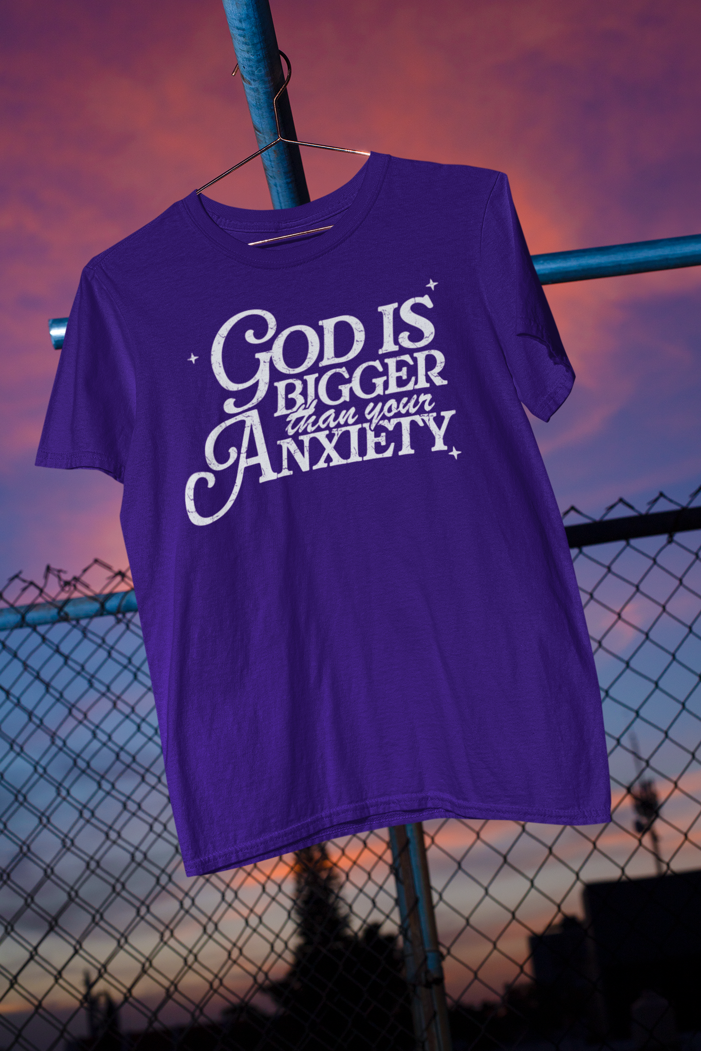 God Is Bigger Than Your Anxiety - Unisex Heavy Cotton Tee - River Front Creations Store