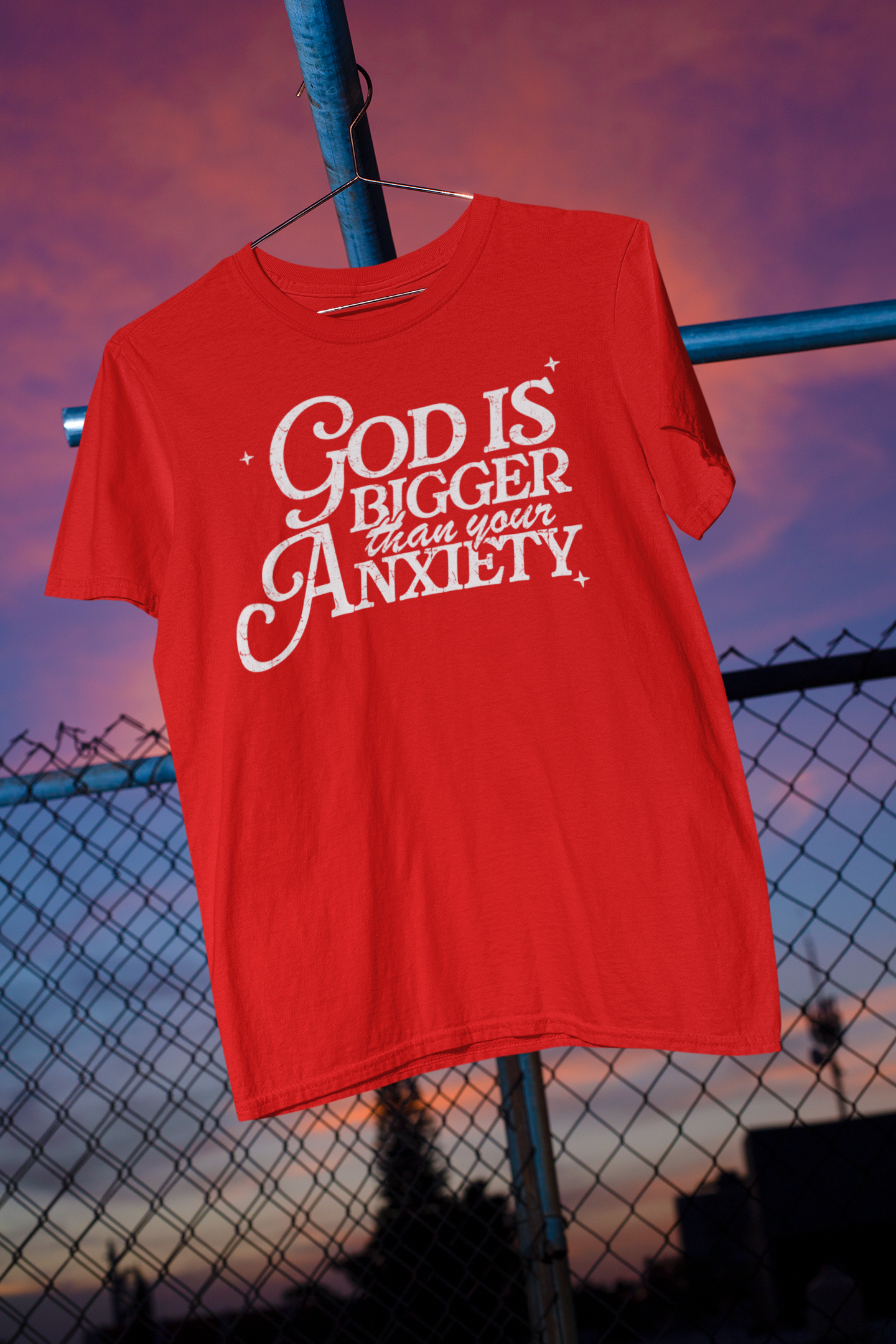God Is Bigger Than Your Anxiety - Unisex Heavy Cotton Tee - River Front Creations Store