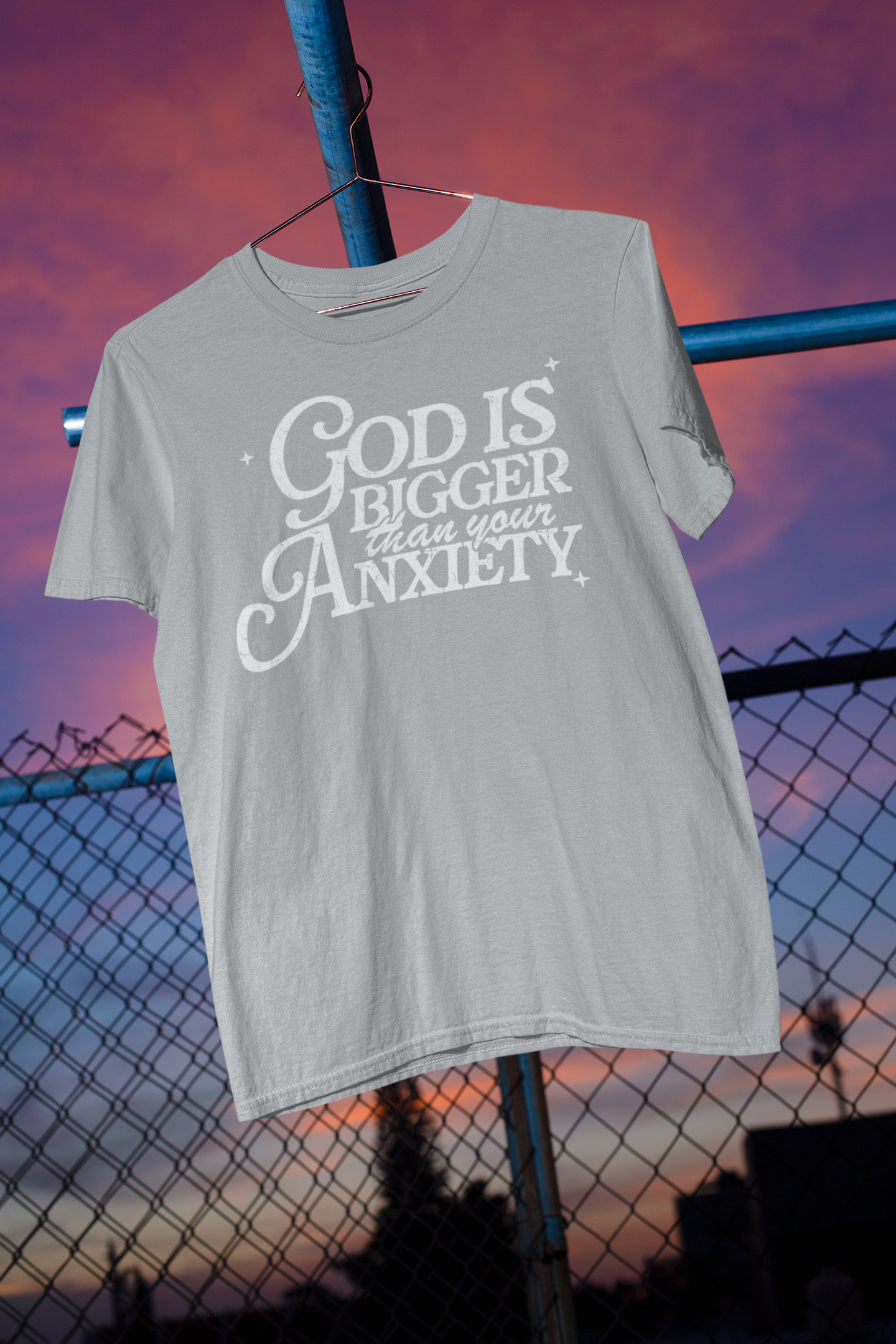 God Is Bigger Than Your Anxiety - Unisex Heavy Cotton Tee - River Front Creations Store