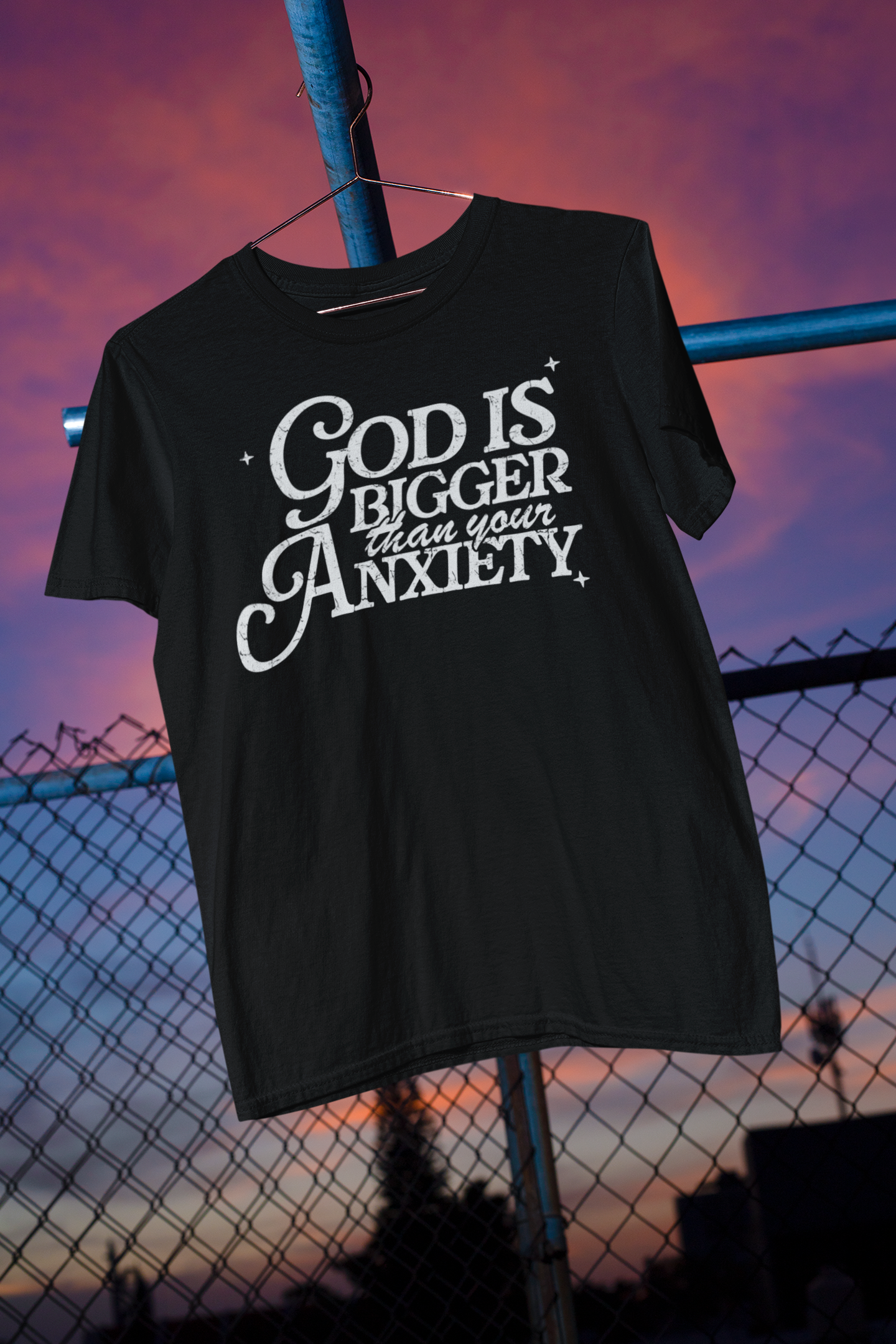 God Is Bigger Than Your Anxiety - Unisex Heavy Cotton Tee - River Front Creations Store