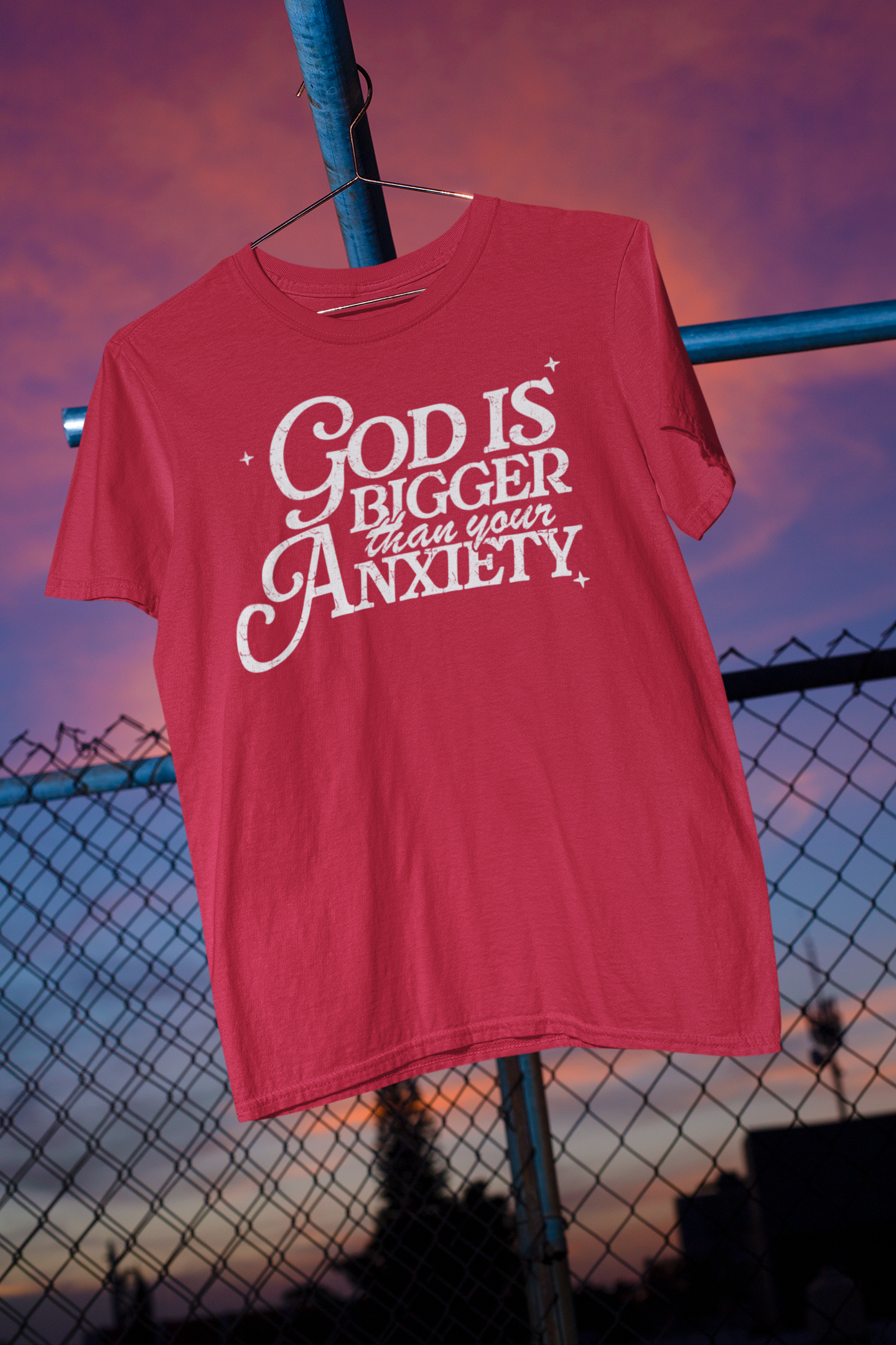 God Is Bigger Than Your Anxiety - Unisex Heavy Cotton Tee - River Front Creations Store