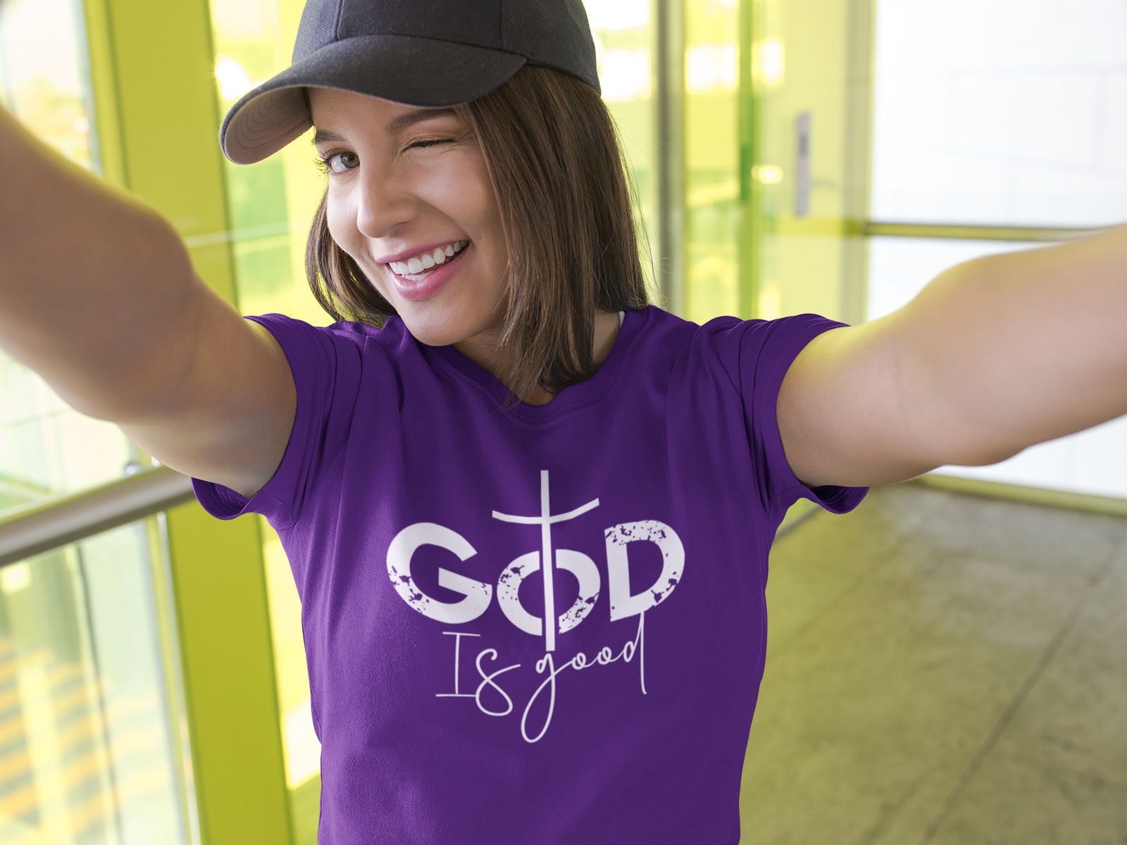'God Is Good' Christian Long Sleeve Tee - River Front Creations Store