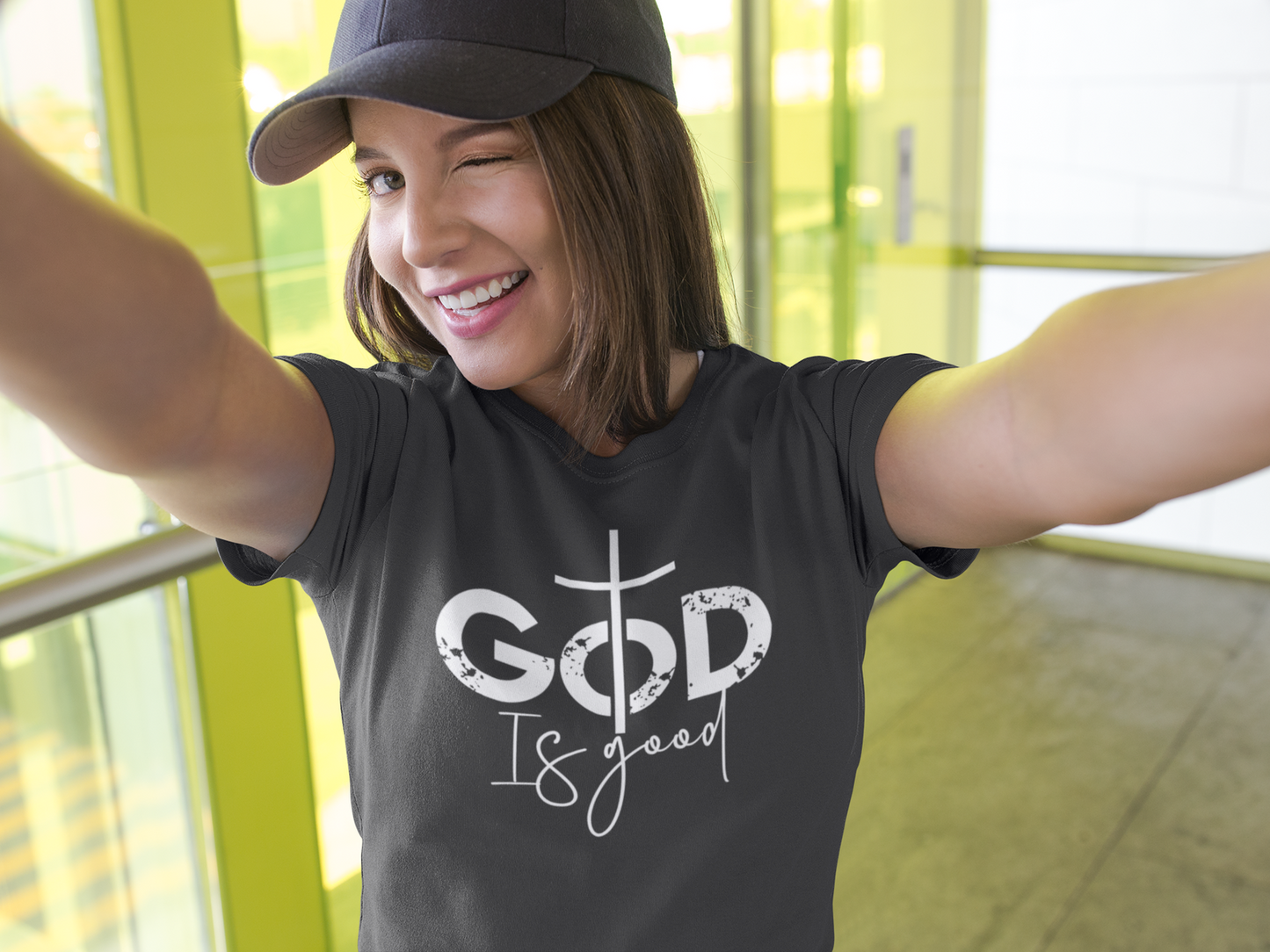 'God Is Good' Christian Long Sleeve Tee - River Front Creations Store