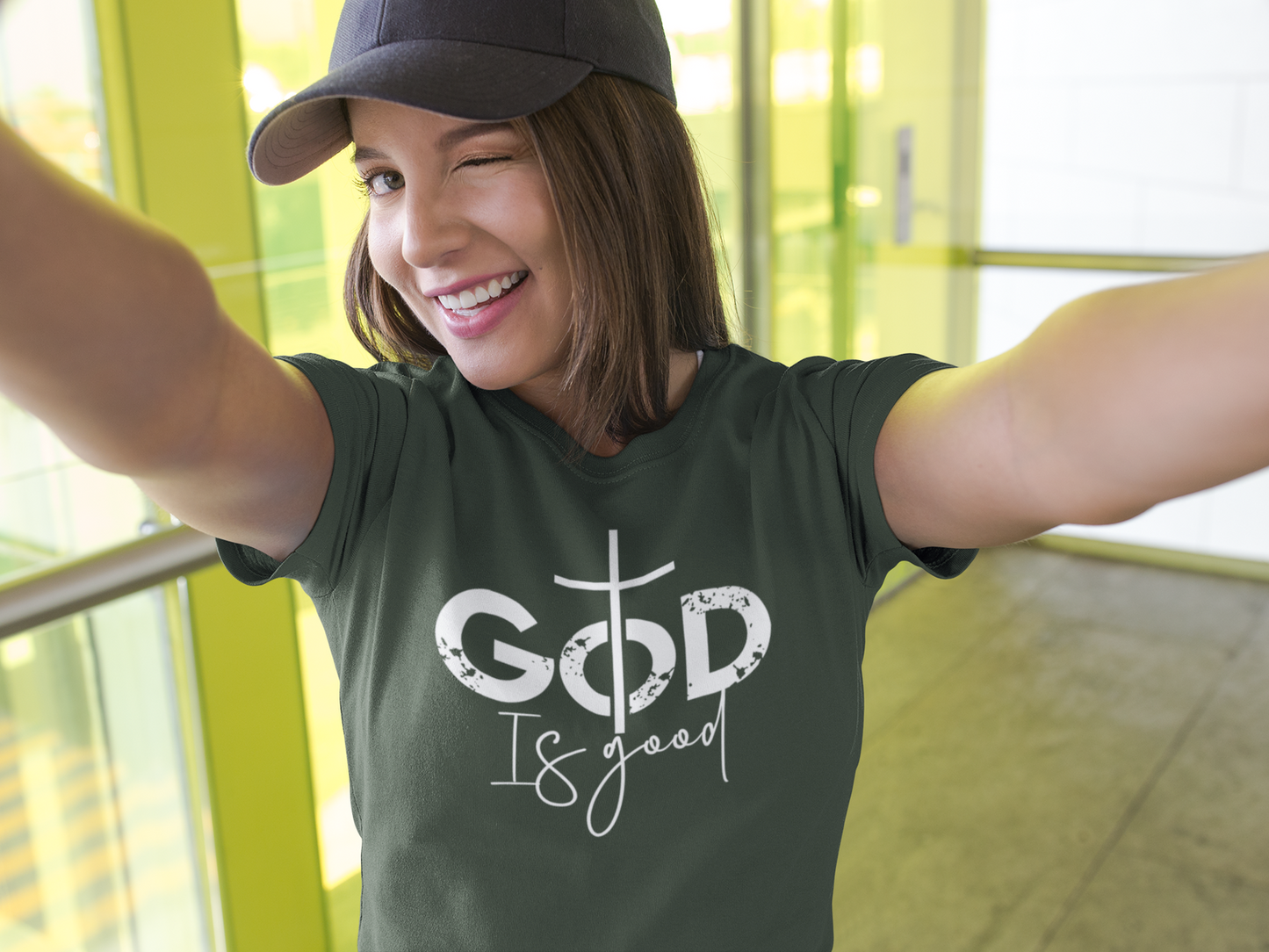 'God Is Good' Christian Long Sleeve Tee - River Front Creations Store