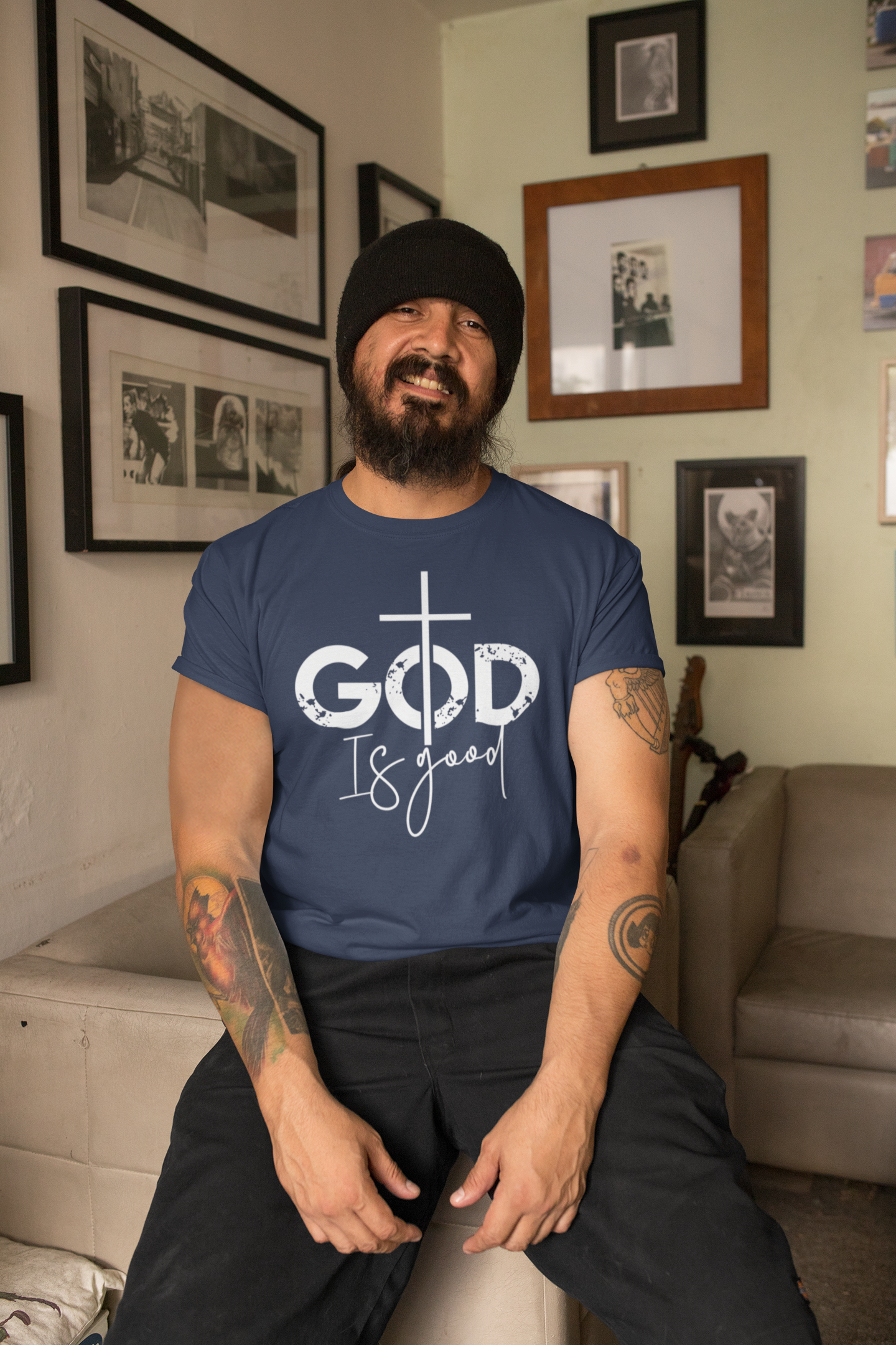 God Is Good Unisex Heavy Cotton Tee - Faith-Based Graphic T-Shirt - River Front Creations Store