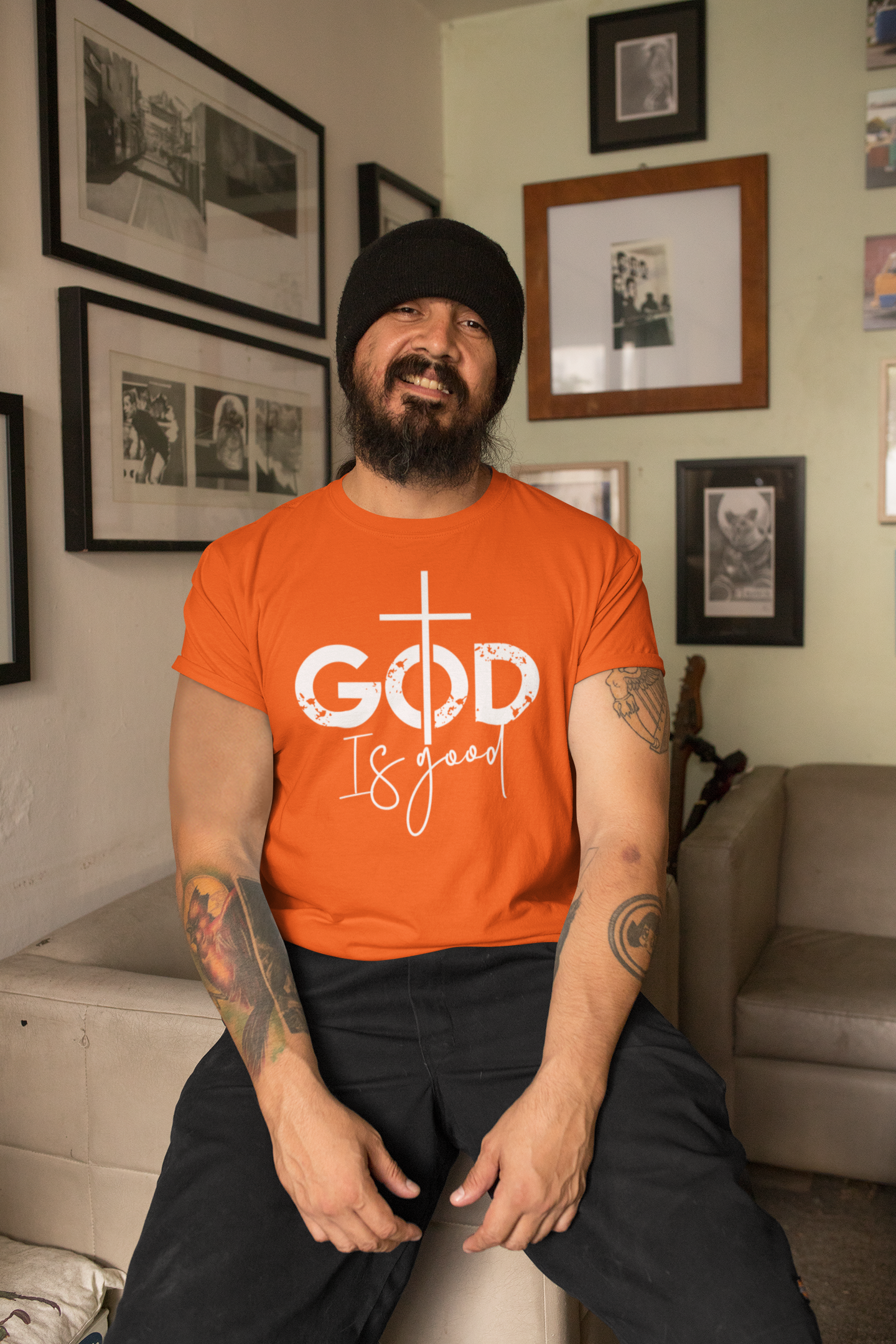 God Is Good Unisex Heavy Cotton Tee - Faith-Based Graphic T-Shirt - River Front Creations Store