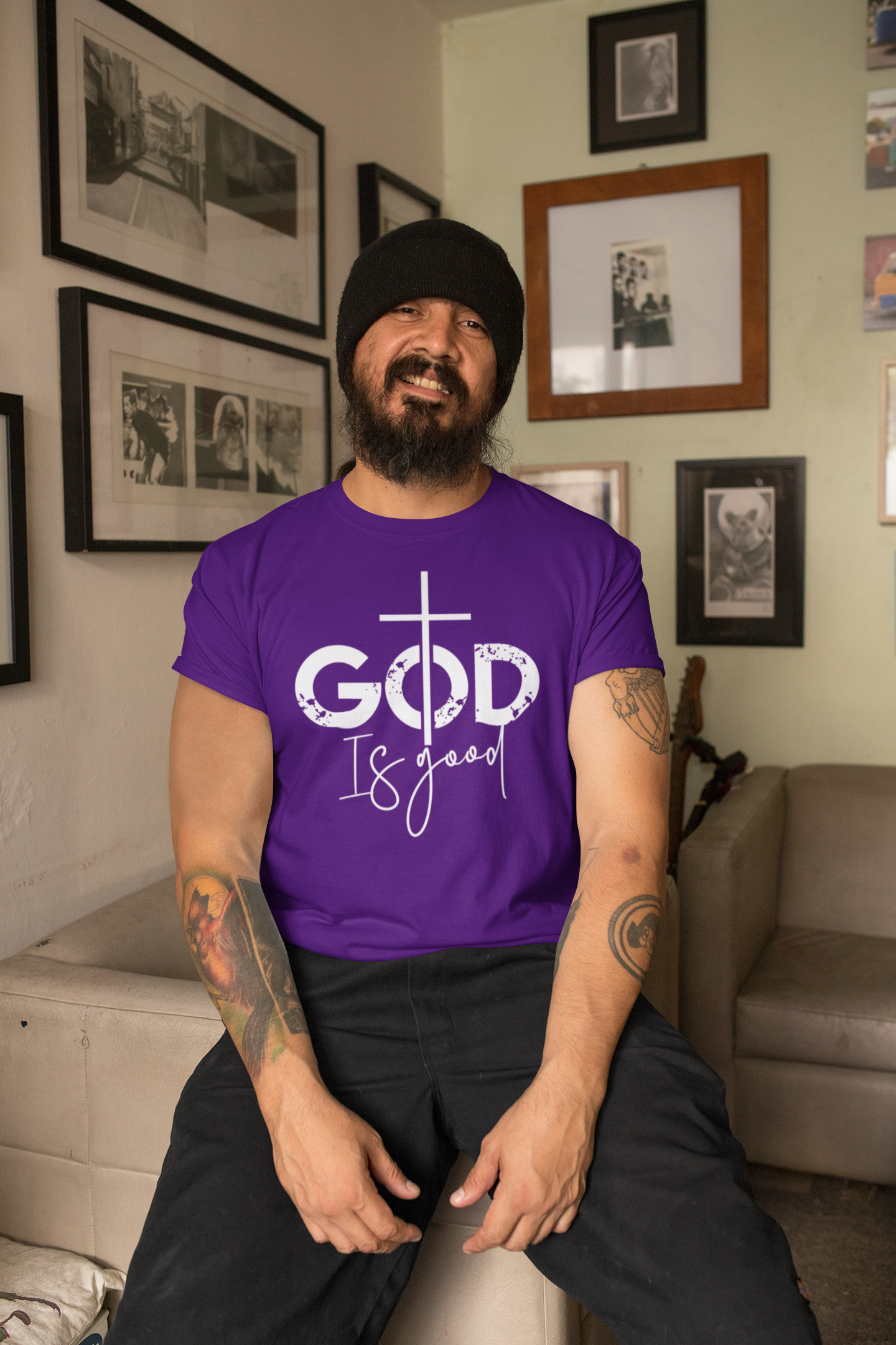 God Is Good Unisex Heavy Cotton Tee - Faith-Based Graphic T-Shirt - River Front Creations Store