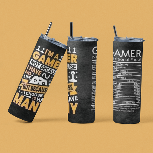 I Am a Gamer Stainless Steel Tumbler - River Front Creations Store
