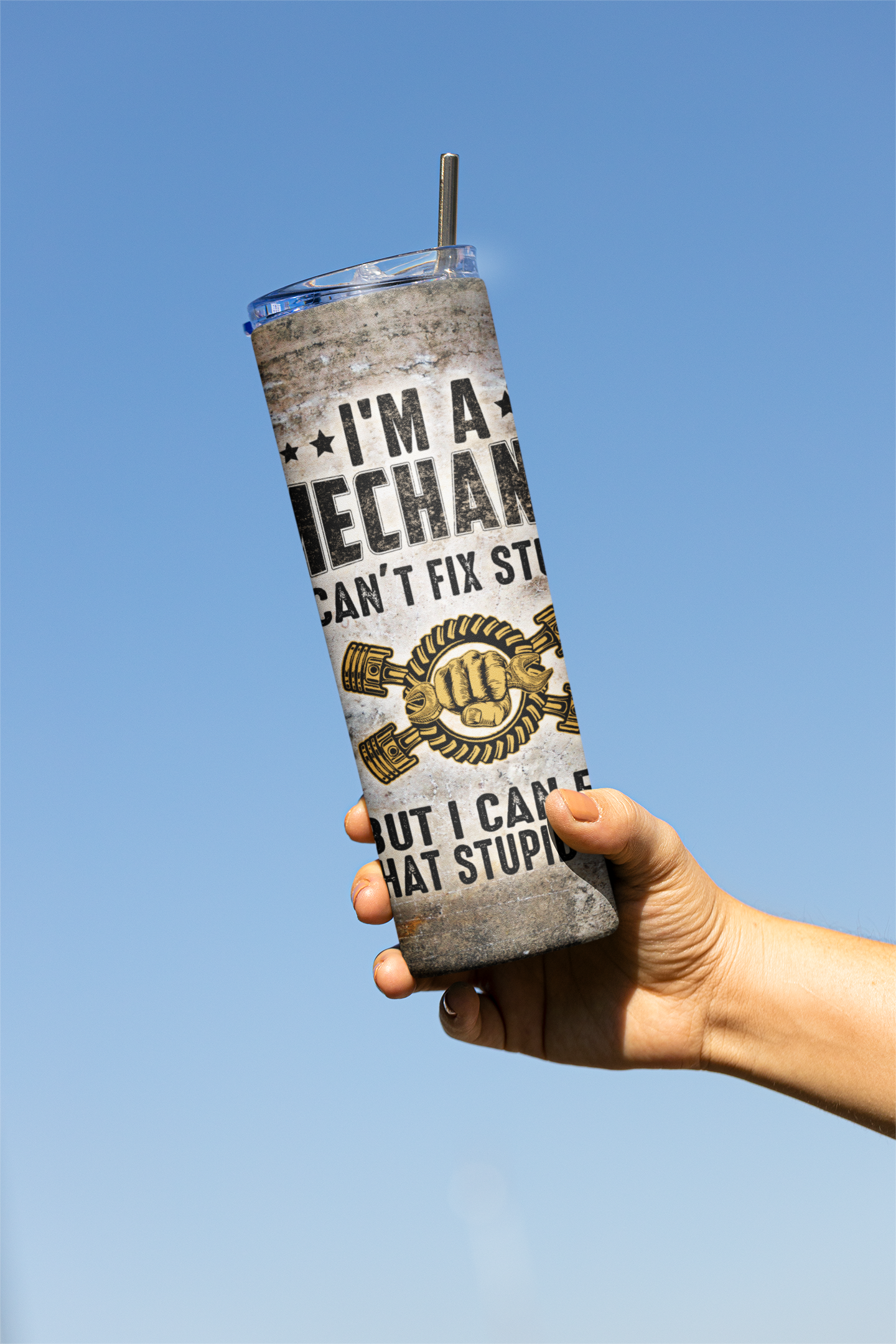 I'm A Mechanic I Can't Fix Stupid Stainless Steel Tumbler - River Front Creations Store