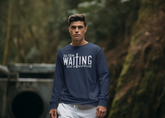 In the waiting God is working - Unisex Cotton Shirt - River Front Creations Store