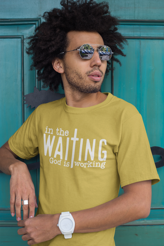 In the waiting God is working - Unisex Heavy Cotton Tee - River Front Creations Store
