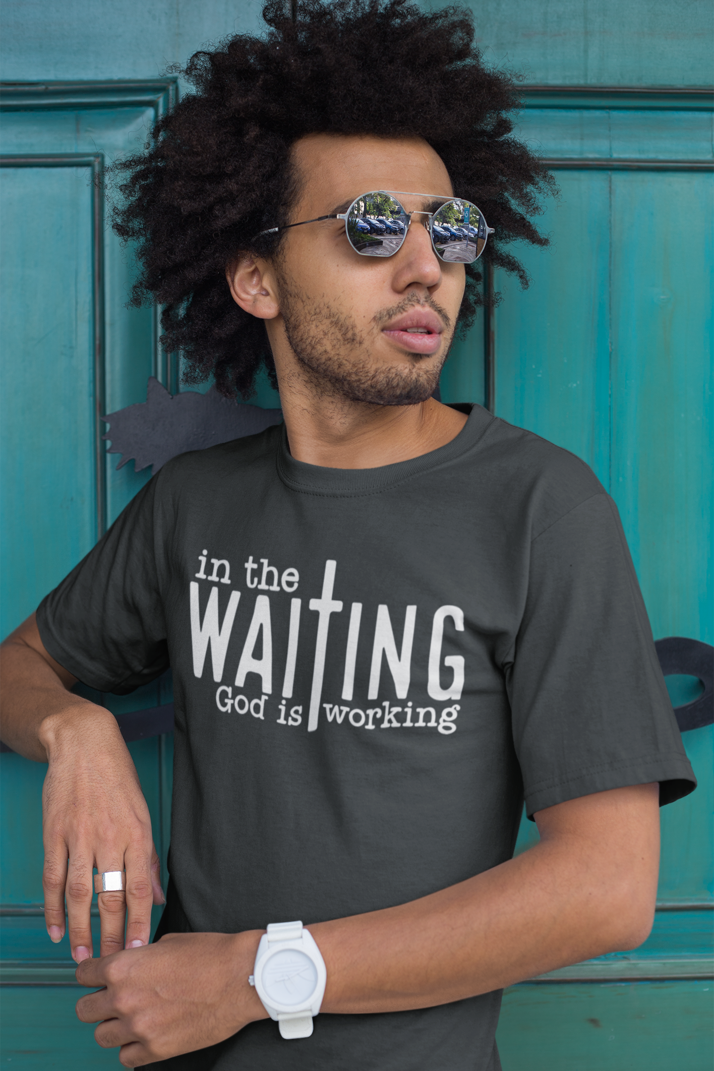 In the waiting God is working - Unisex Heavy Cotton Tee - River Front Creations Store