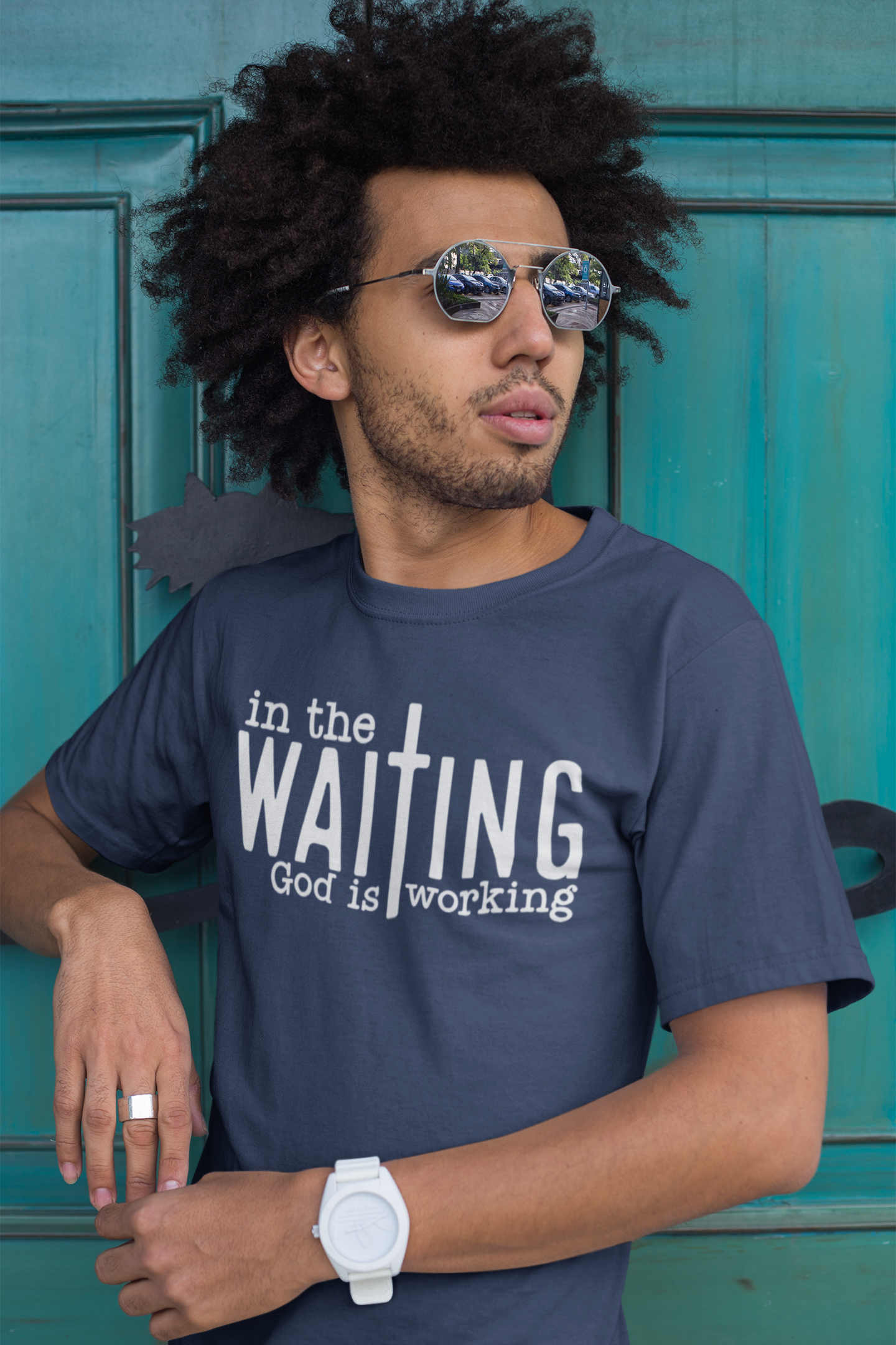 In the waiting God is working - Unisex Heavy Cotton Tee - River Front Creations Store