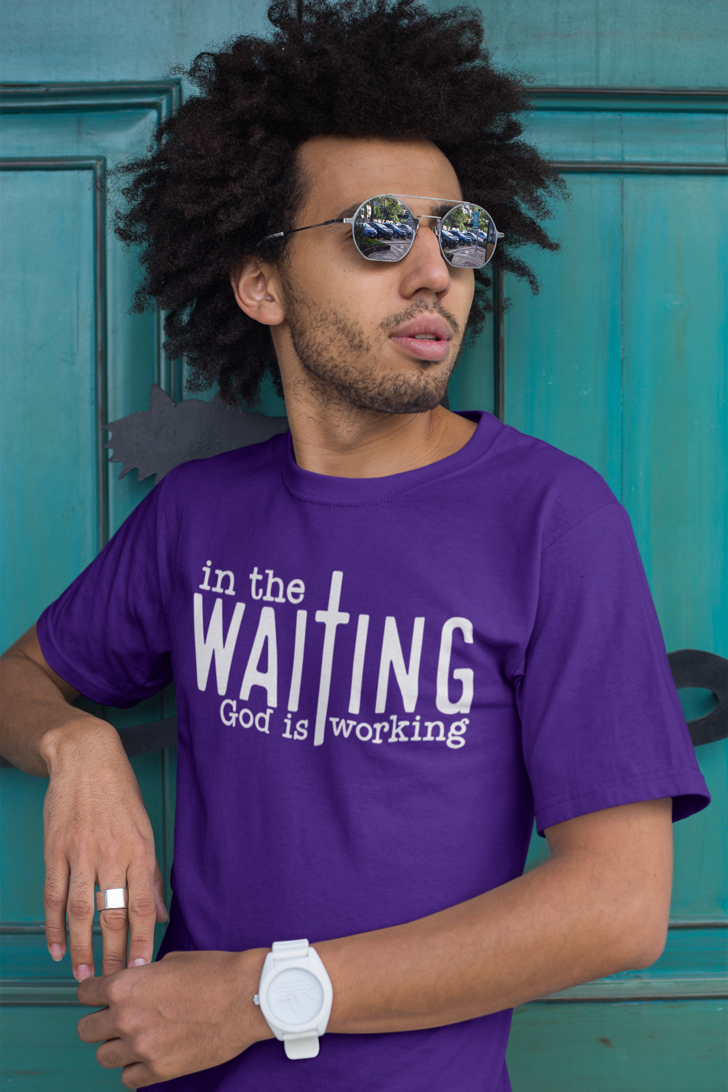 In the waiting God is working - Unisex Heavy Cotton Tee - River Front Creations Store