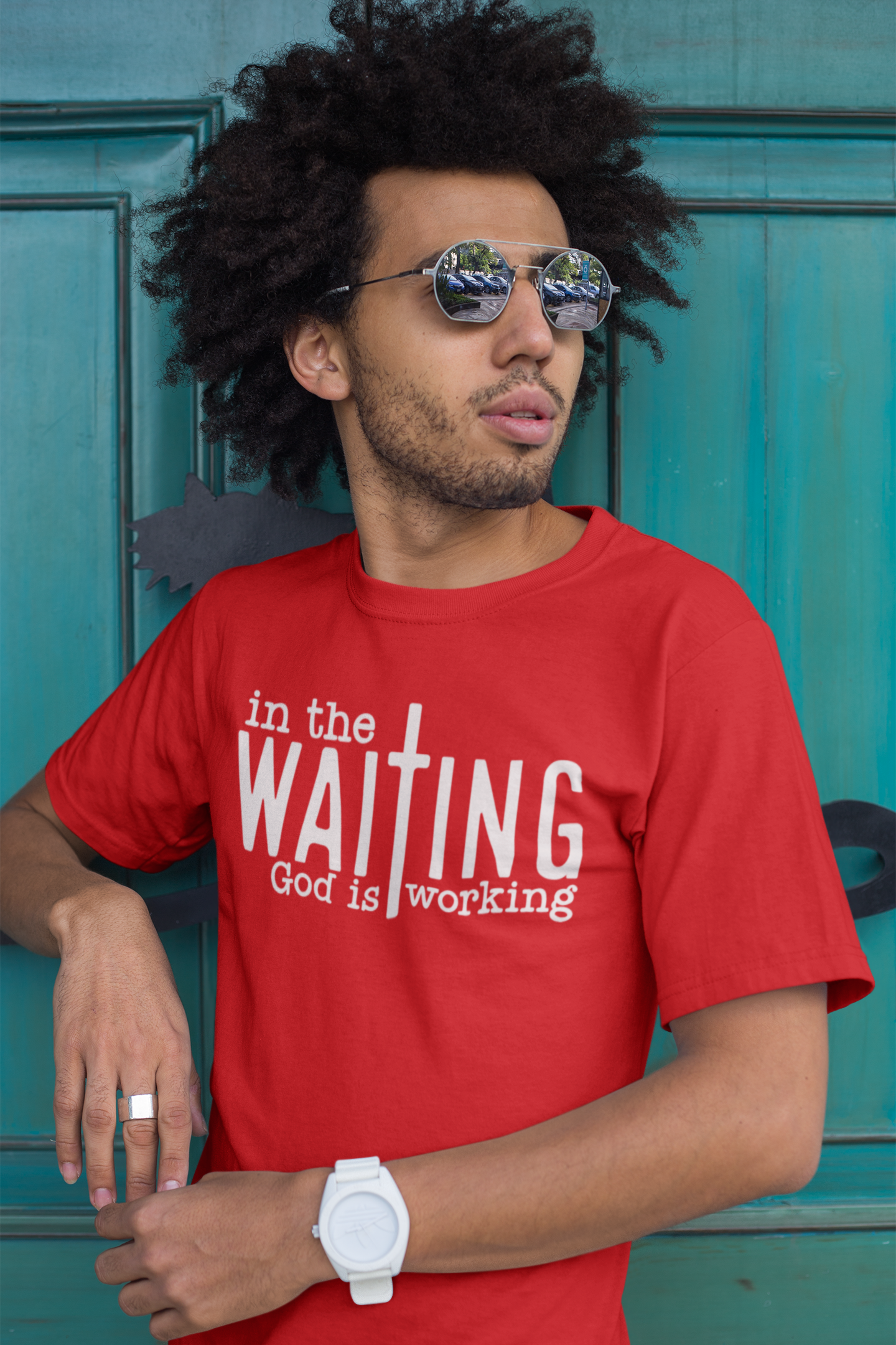 In the waiting God is working - Unisex Heavy Cotton Tee - River Front Creations Store