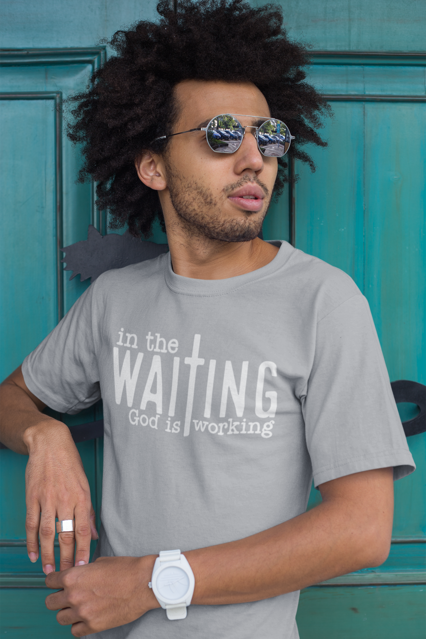 In the waiting God is working - Unisex Heavy Cotton Tee - River Front Creations Store