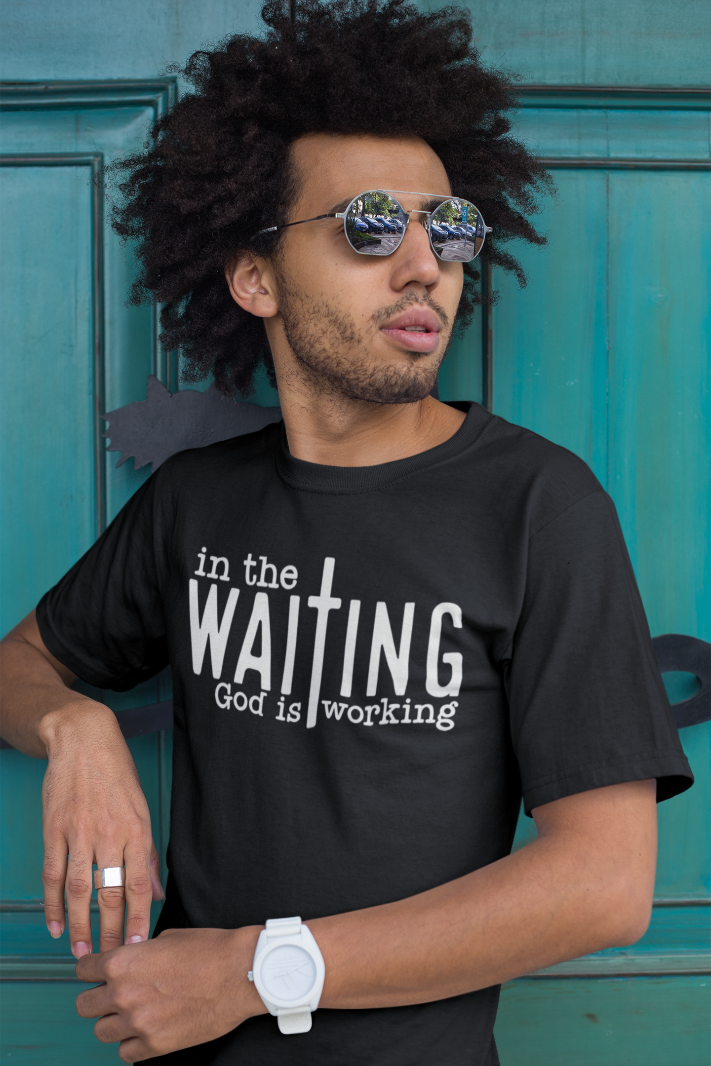 In the waiting God is working - Unisex Heavy Cotton Tee - River Front Creations Store