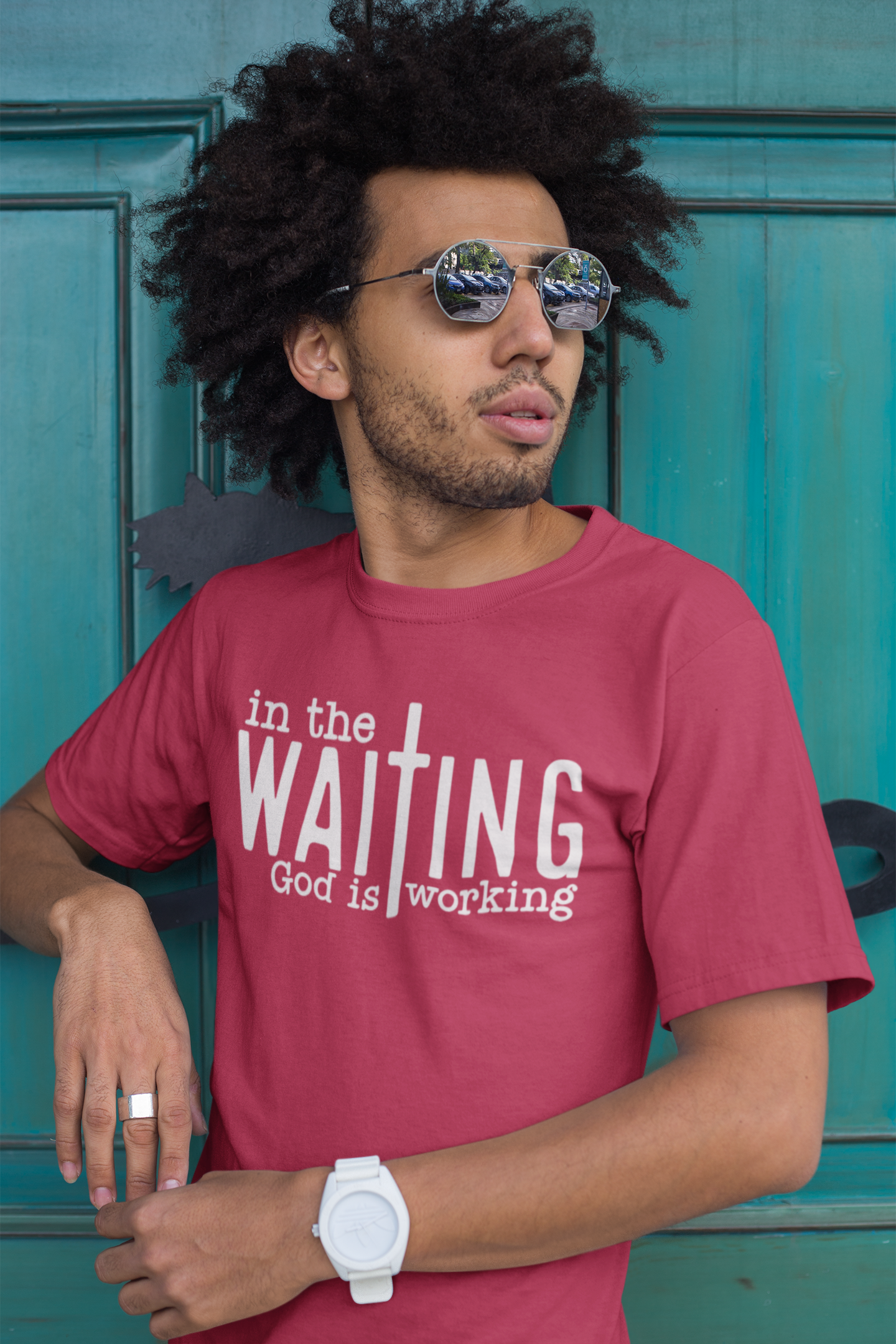 In the waiting God is working - Unisex Heavy Cotton Tee - River Front Creations Store